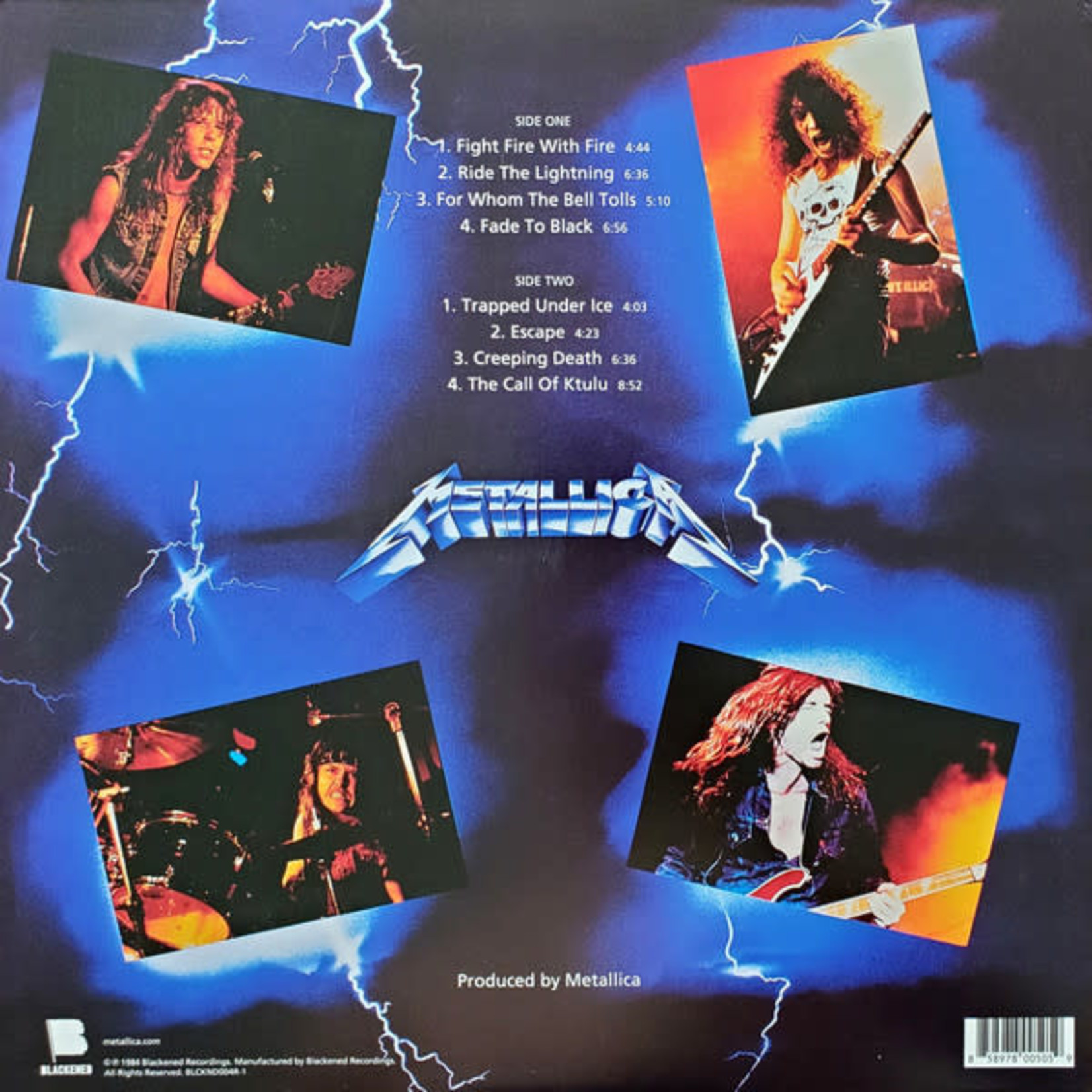 Blackened Metallica - Ride The Lightning (LP)