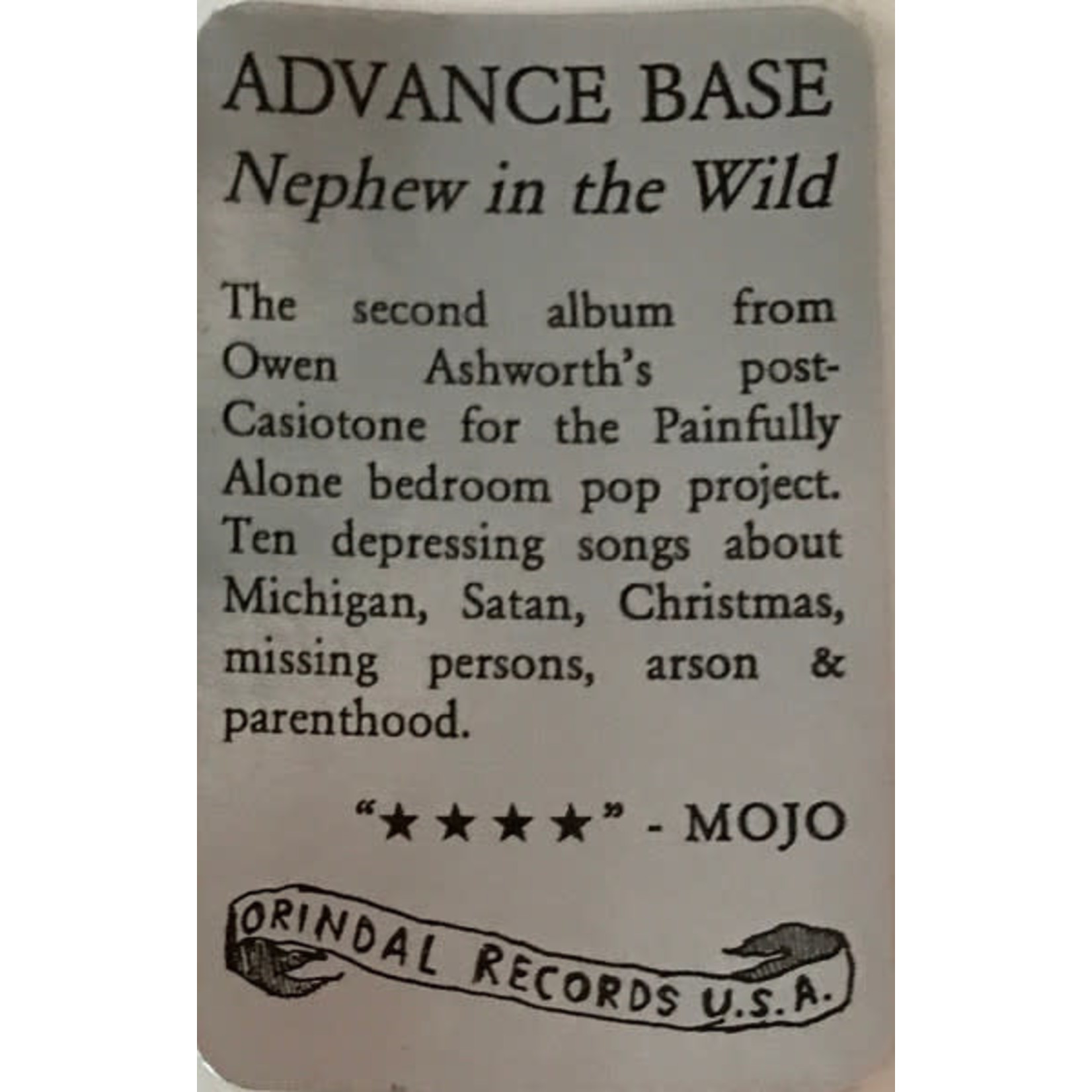 Orindal Advance Base - Nephew In The Wild (LP)