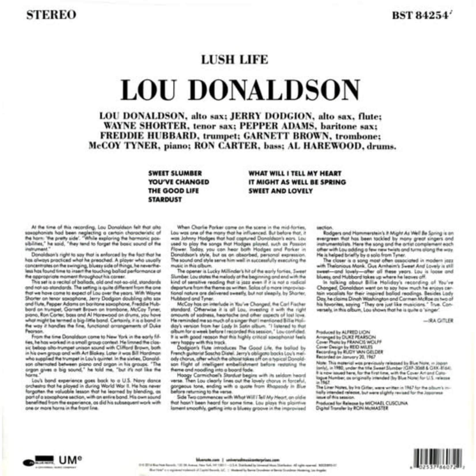 Blue Note Lou Donaldson - Lush Life (LP)