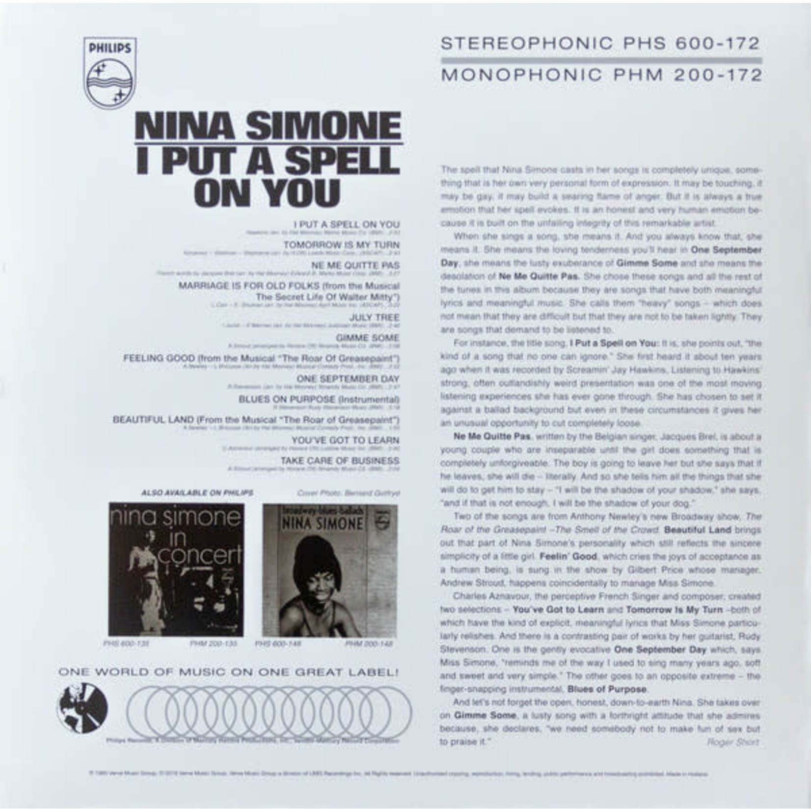 Verve Nina Simone - I Put A Spell On You (LP)