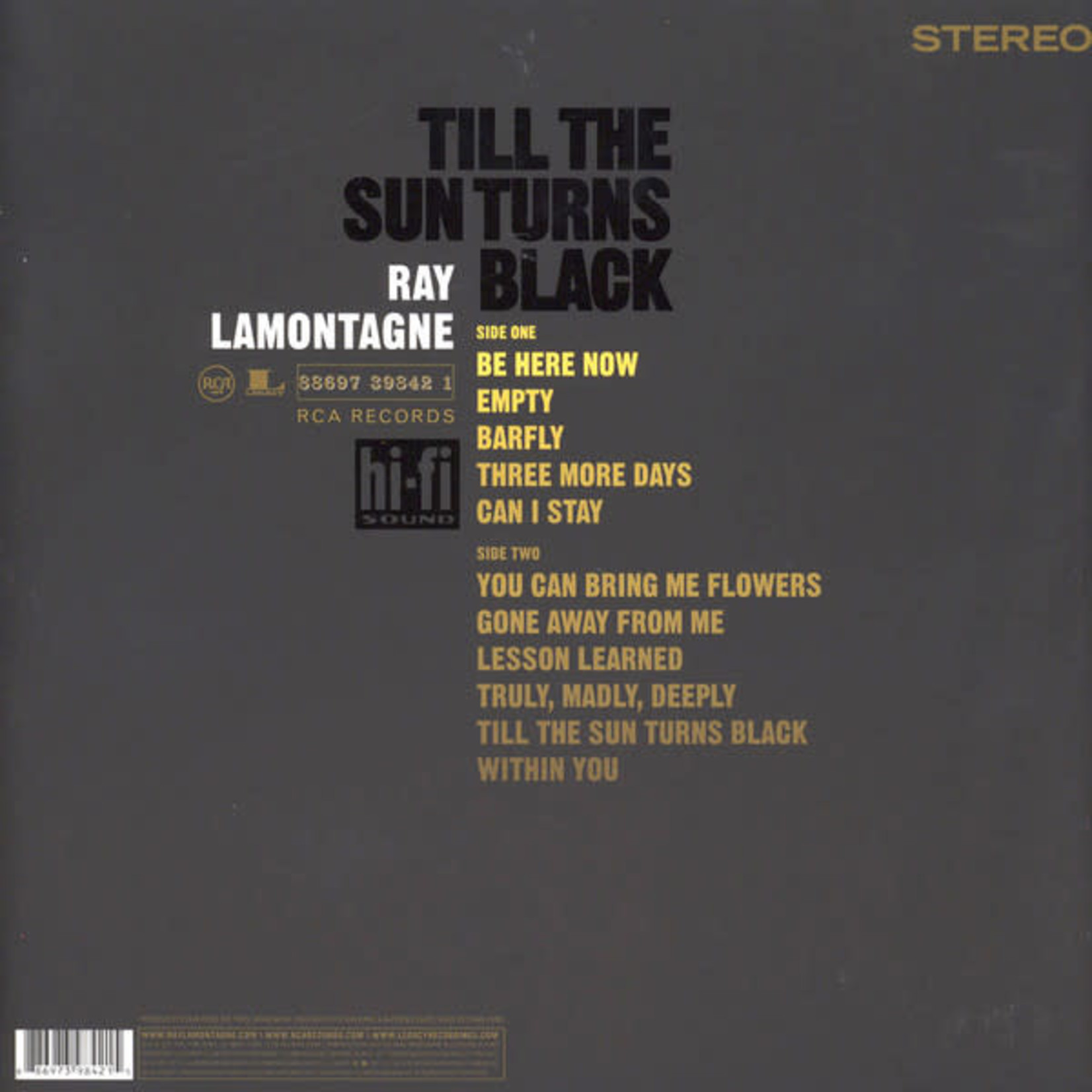 RCA Ray Lamontagne - Till The Sun Turns Black (LP)