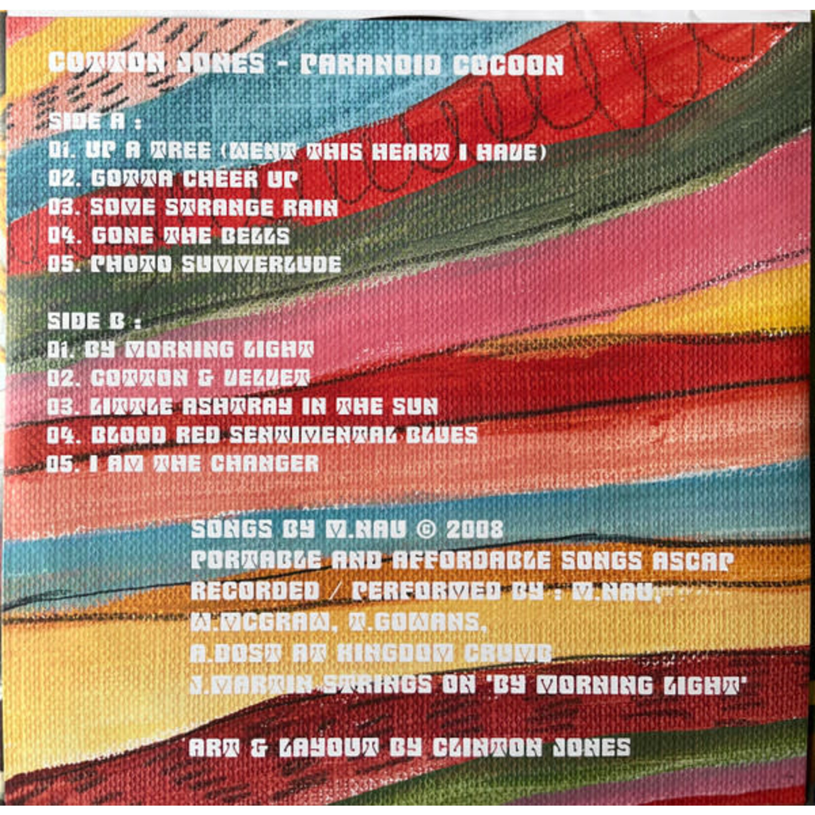 Suicide Squeeze Cotton Jones - Paranoid Cocoon (LP) [White/Pink Marble]
