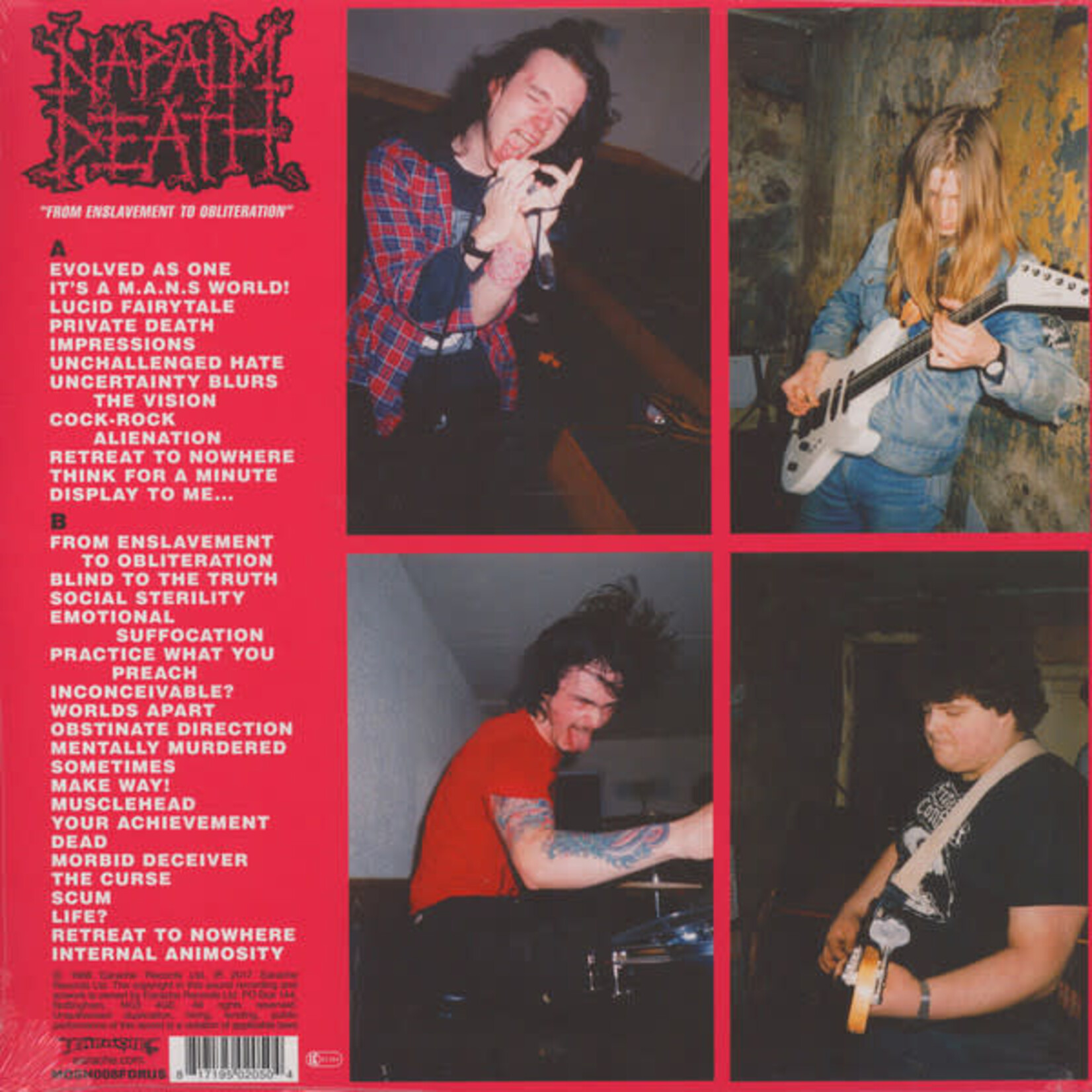 Earache Napalm Death - From Enslavement To Obliteration (LP)