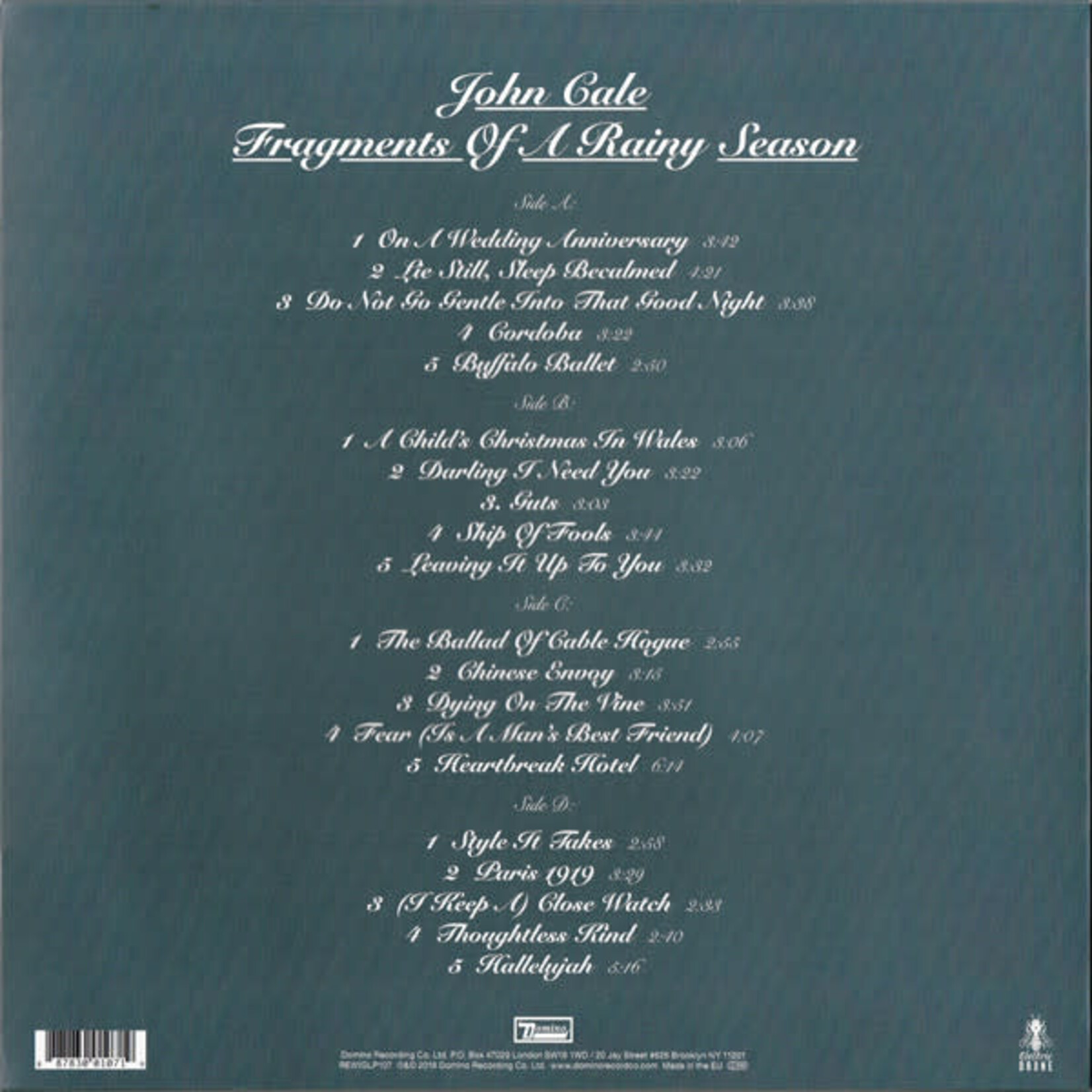 Domino John Cale - Fragments Of A Rainy Season (2LP)