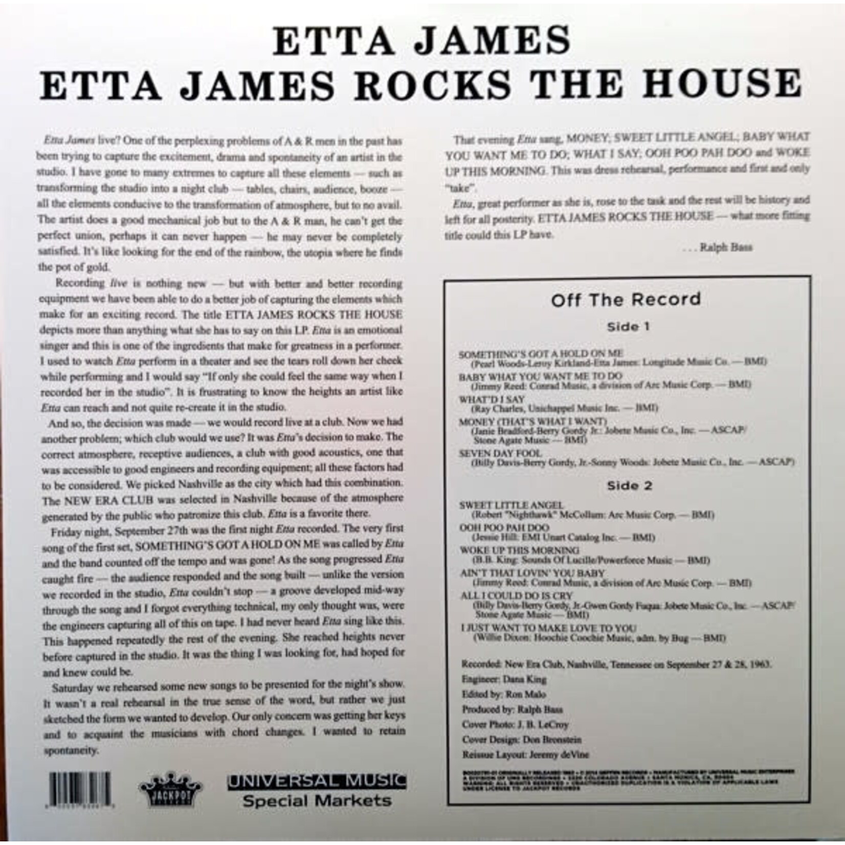 Jackpot Etta James - Rocks The House (LP) [Blue]