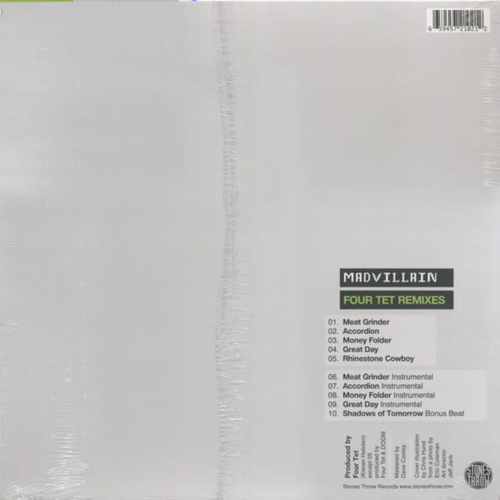 Stones Throw MF DOOM & Madlib - Madvillainy: Four Tet Remixes (12")
