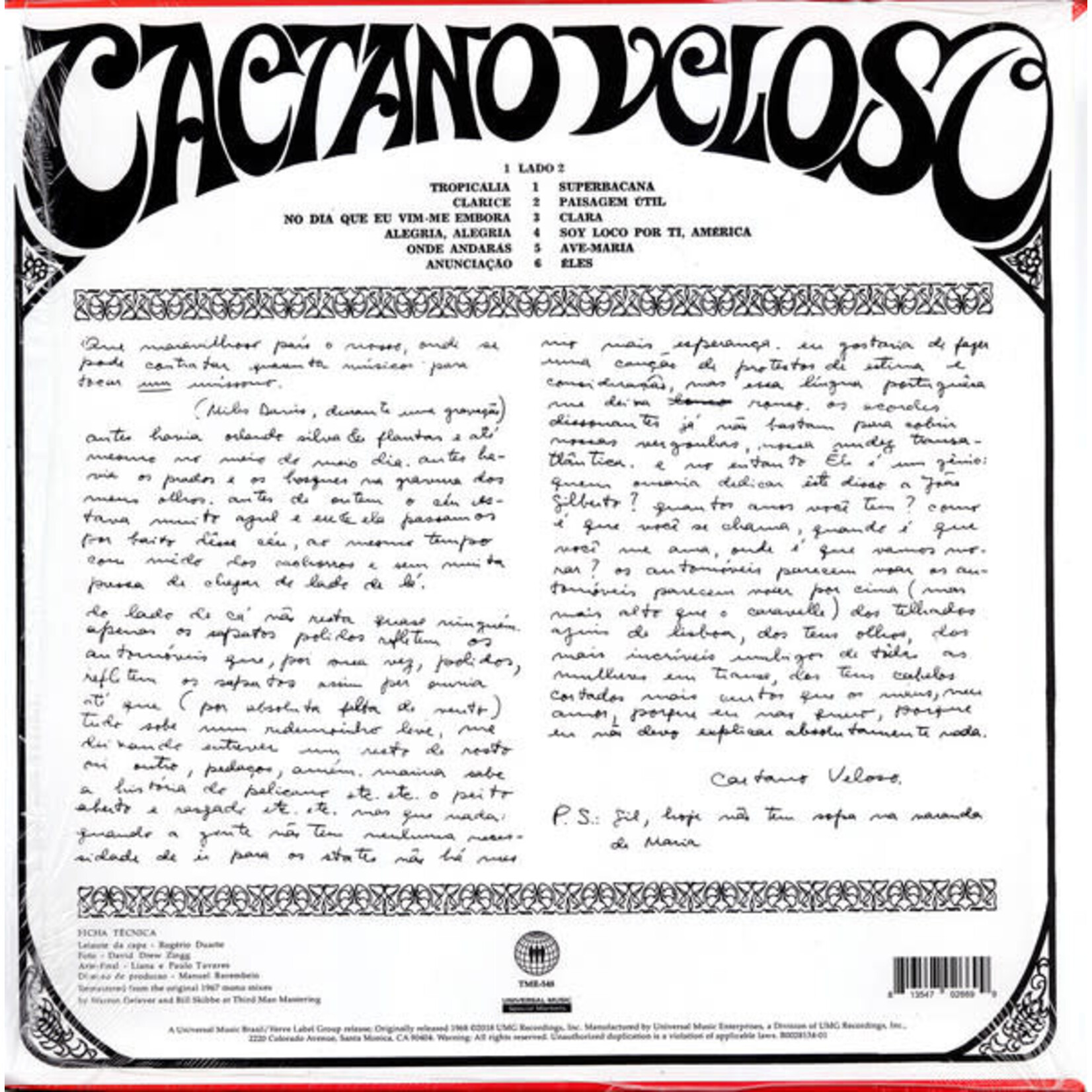 Third Man Caetano Veloso - Caetano Veloso (LP)