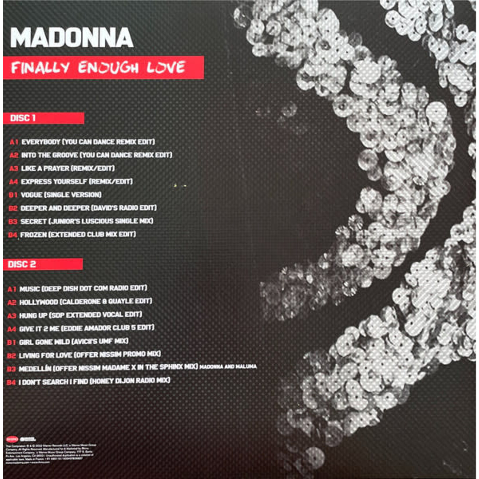 Rhino Madonna - Finally Enough Love: #1s Remixed (2LP) [Clear]