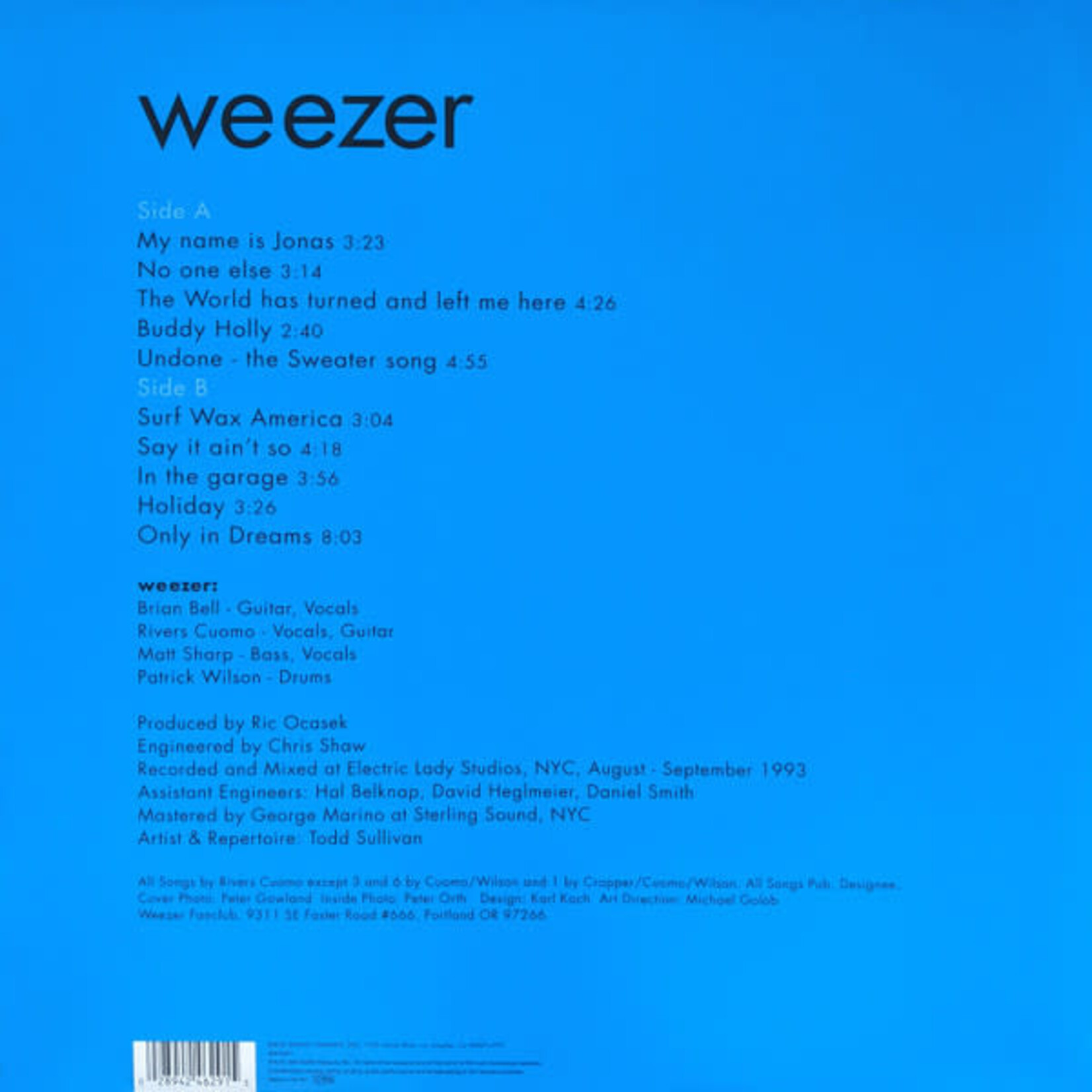 Geffen Weezer - Blue Album (LP)