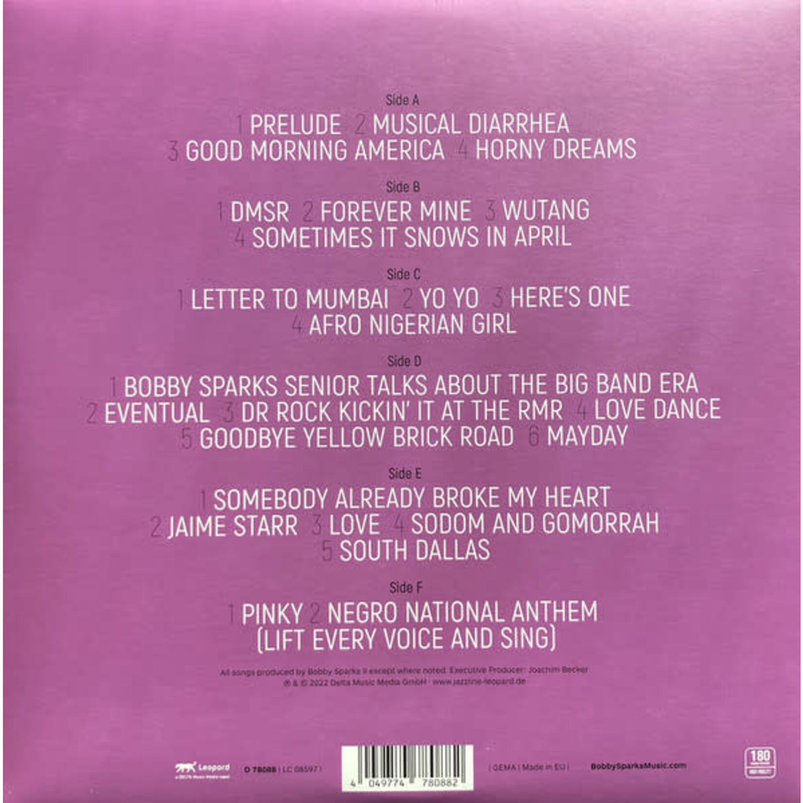 Bobby Sparks II - Paranoia (3LP)