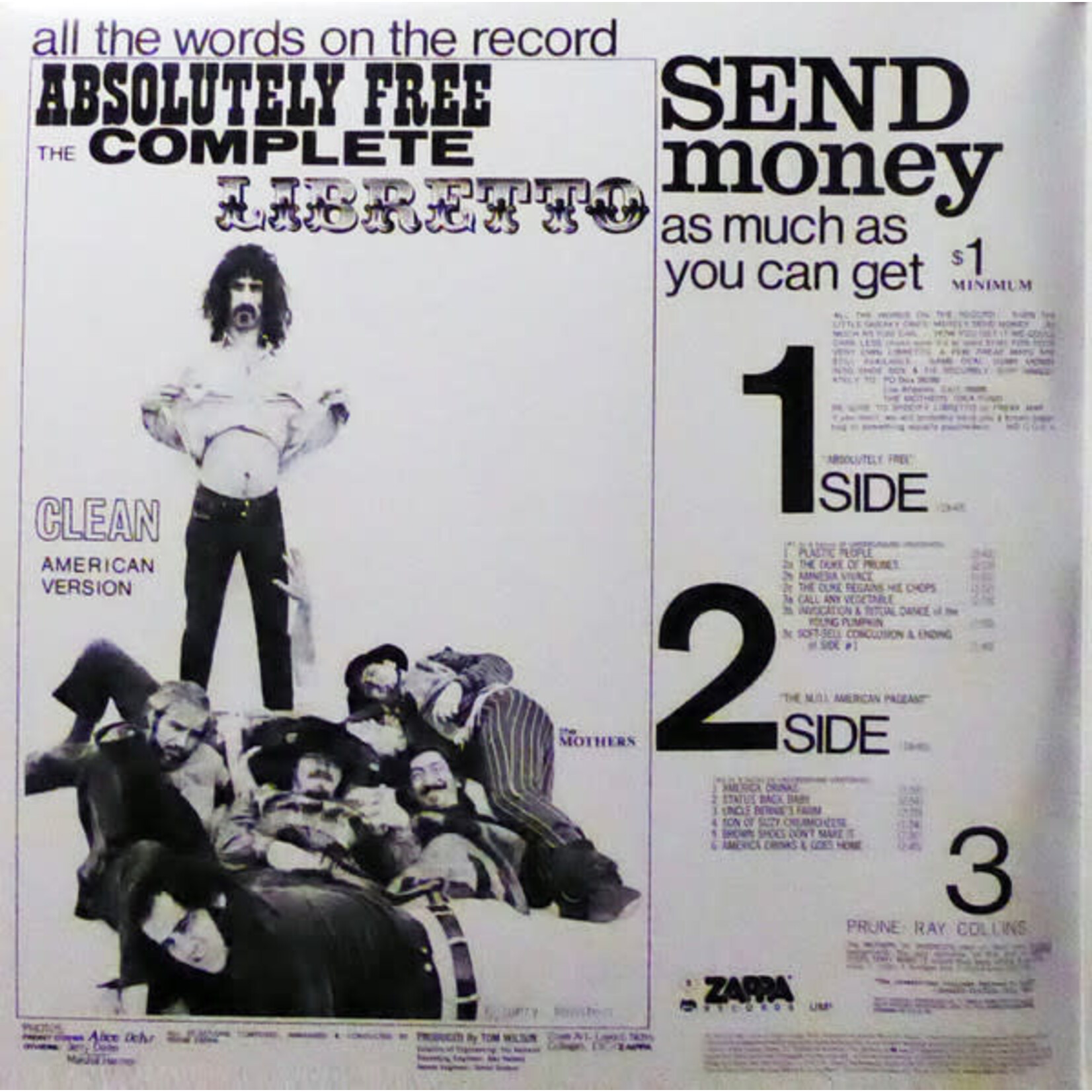 Mothers of Invention - Absolutely Free (2LP)