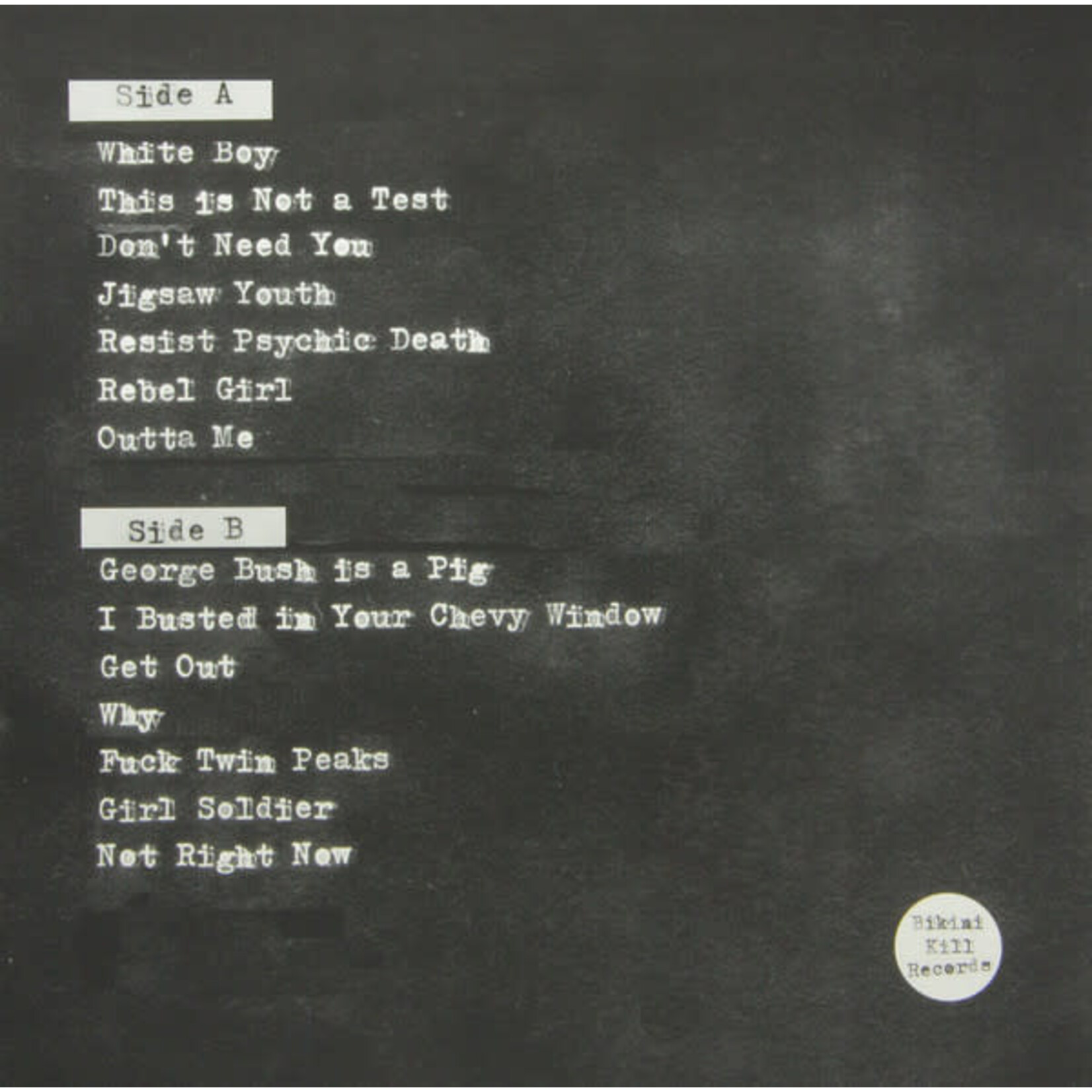 Bikini Kill - Yeah Yeah Yeah Yeah (LP)