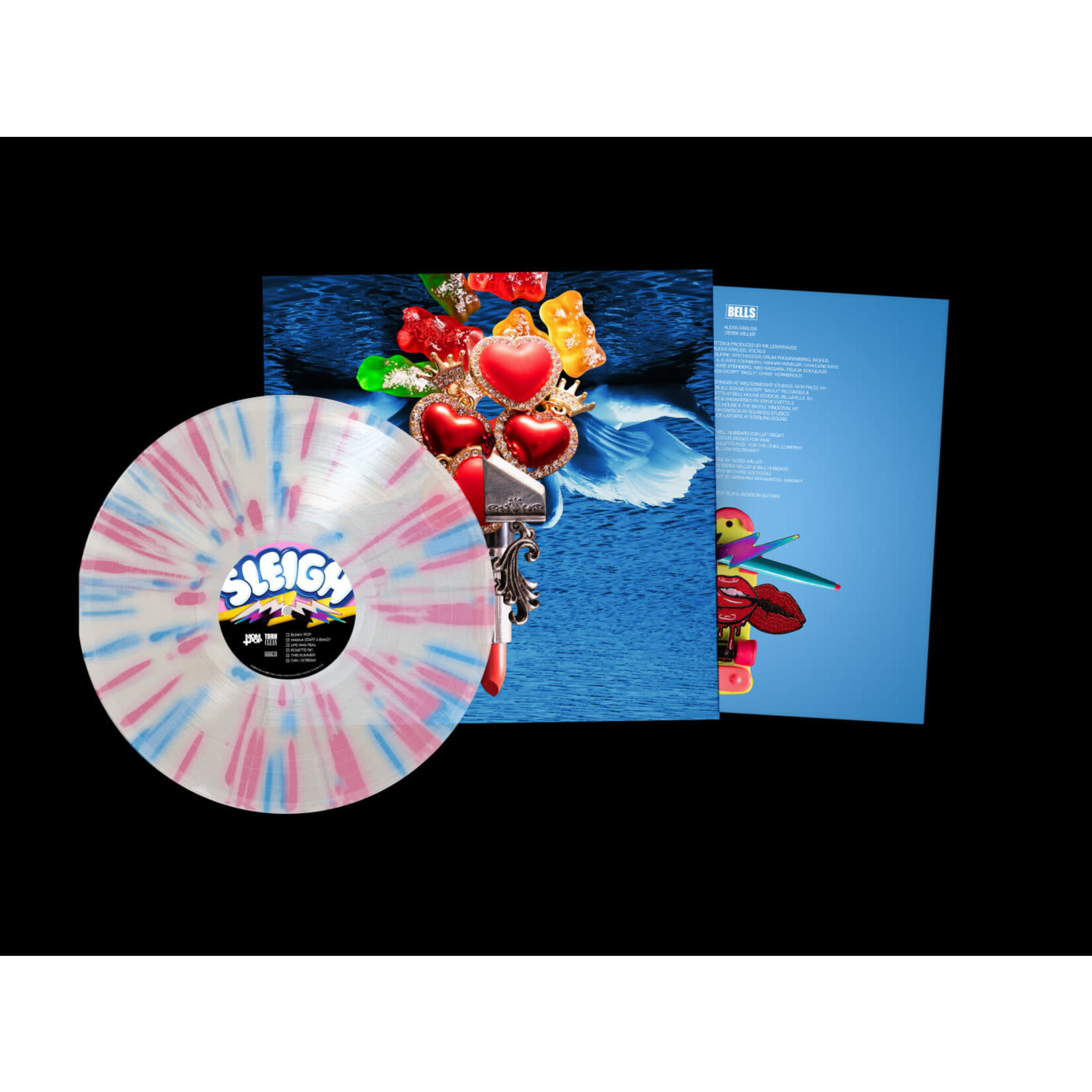 Mom+Pop Sleigh Bells - Bunky Becky Birthday Boy (LP) [Pink/Blue Splater]
