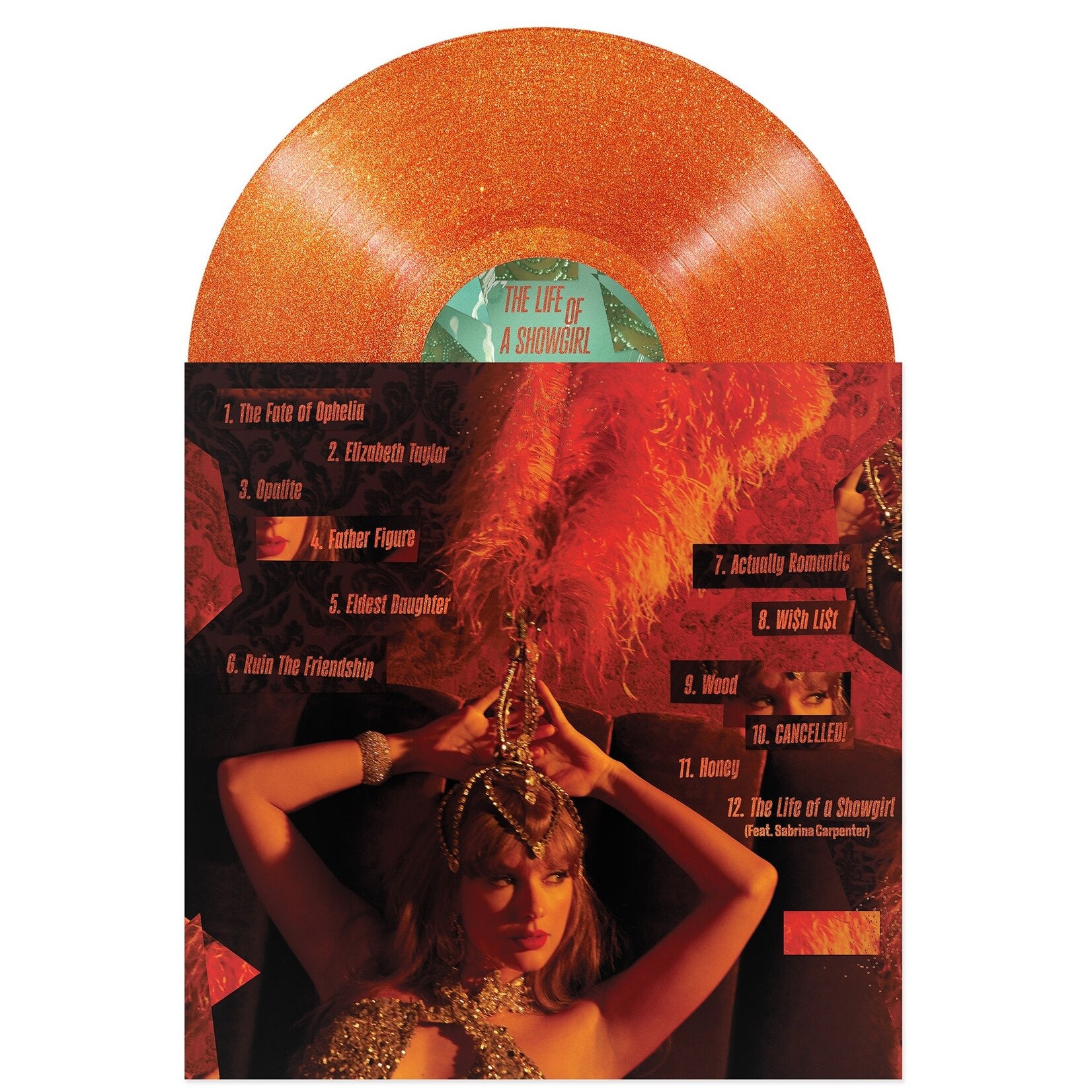 Taylor Swift - The Life of a Showgirl (LP) [Sweat + Vanilla Perfume Portofino Orange Glitter]