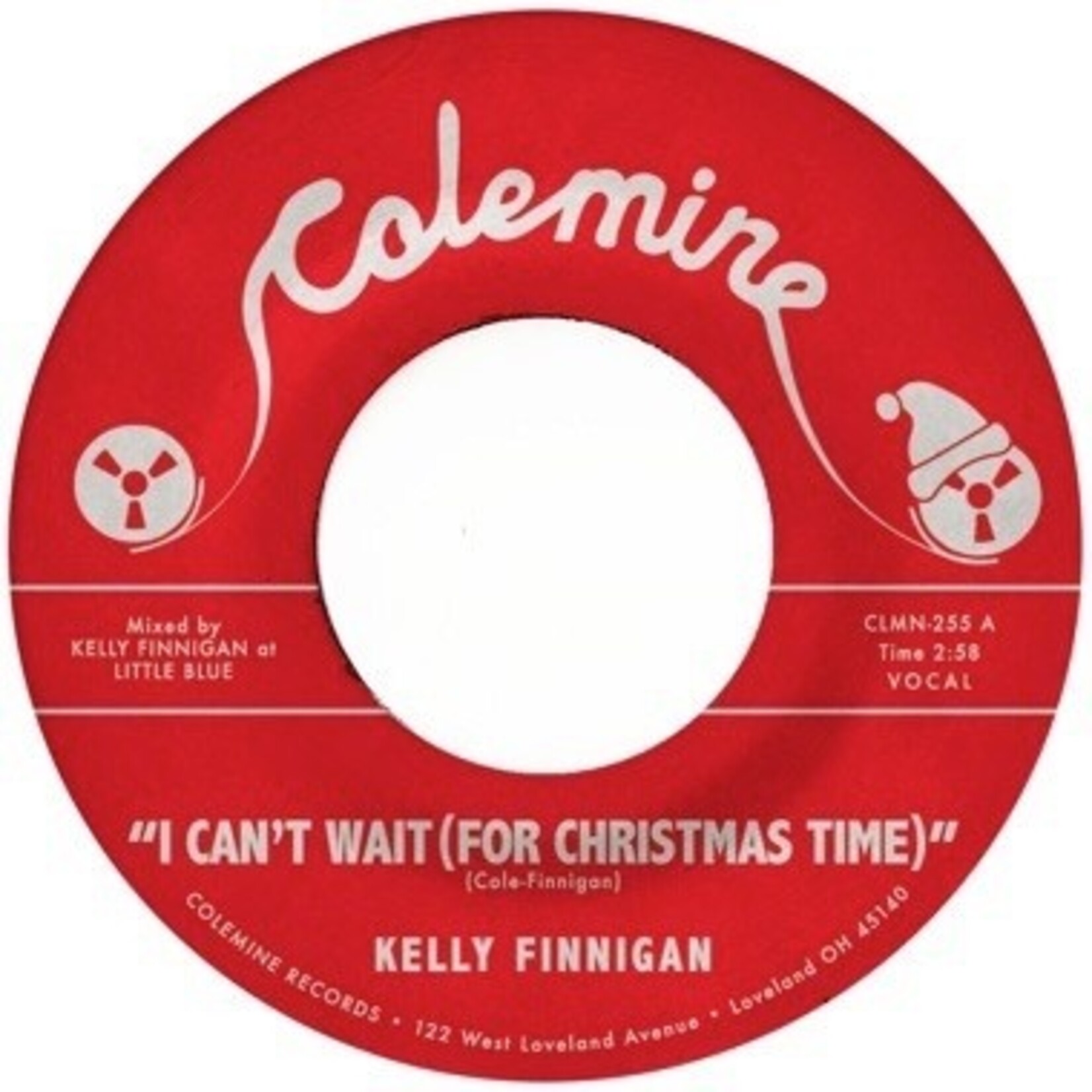 Colemine PRE-ORDER 12/12/25 | Kelly Finnigan - I Can't Wait (For Christmas Time) / Snowy Night In Ohio (7") [White Snow]