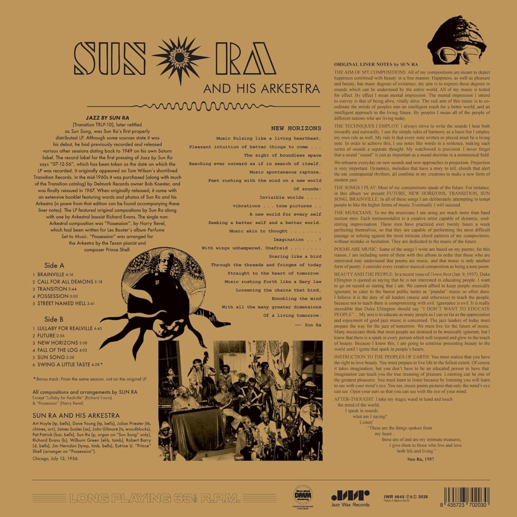 PRE-ORDER 01/23/26 | Sun Ra - Jazz By Sun Ra (LP) [Bonus Tracks]