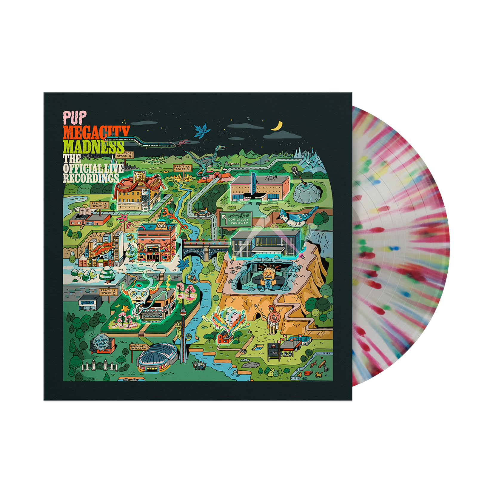 Rise Pup - Megacity Madness: The Official Live Recordings (LP) [Multicolor Splatter]