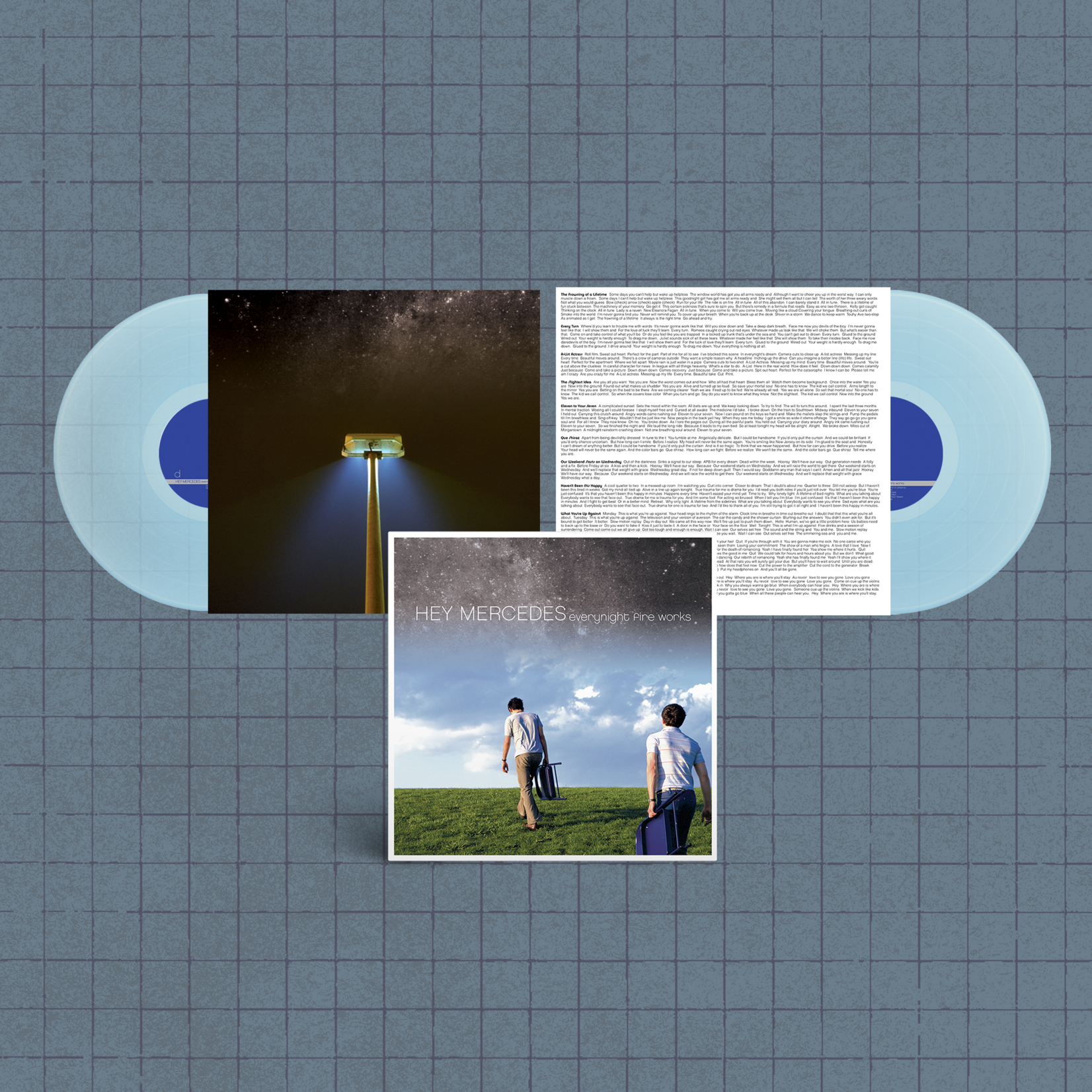 Polyvinyl PRE-ORDER 03/27/26 | Hey Mercedes - Everynight Fire Works (2LP) [Blue]