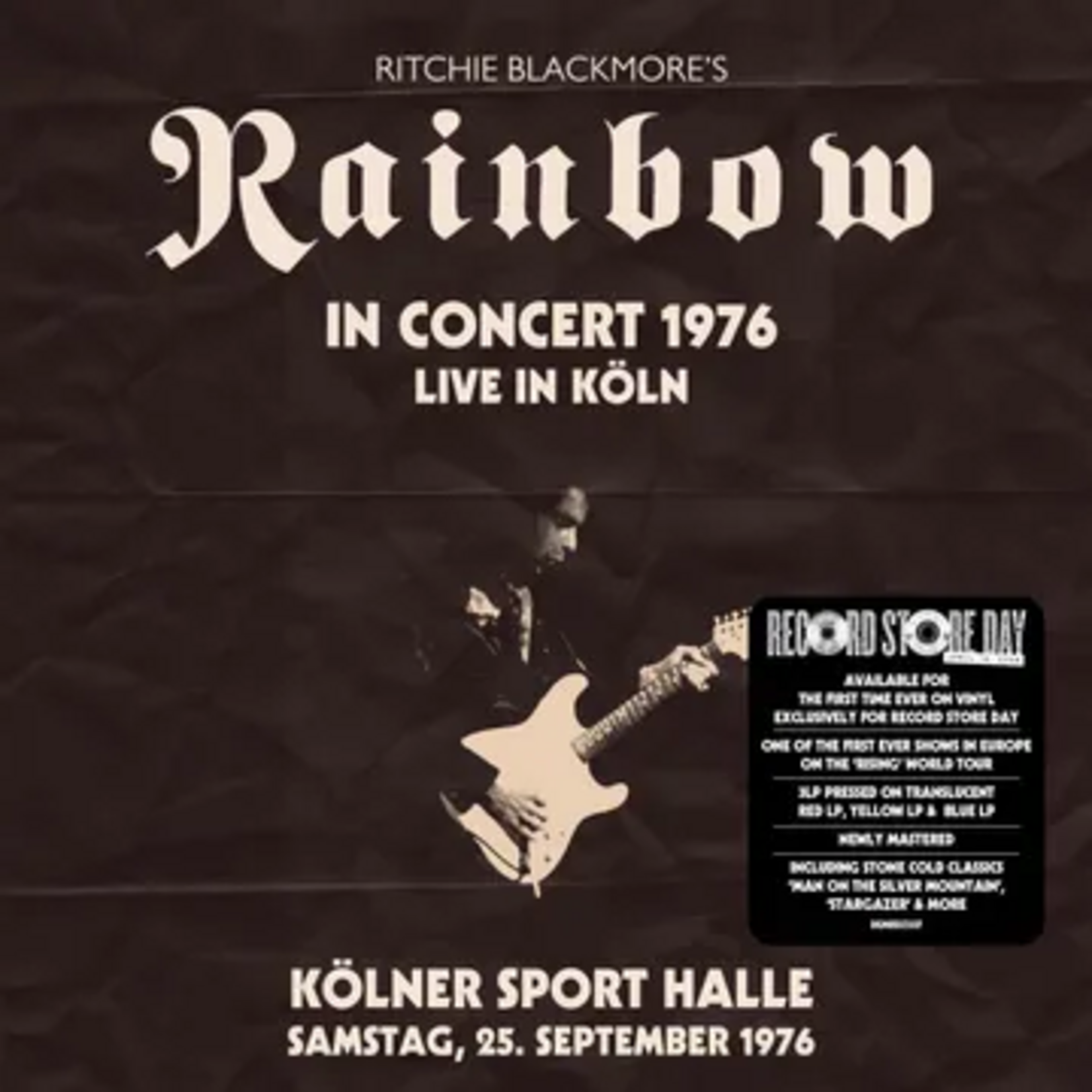 Record Store Day 2026 RSD2026 | Ritchie Blackmore's Rainbow - Live From Koln 1976 (3LP) [Red/Yellow/Blue]