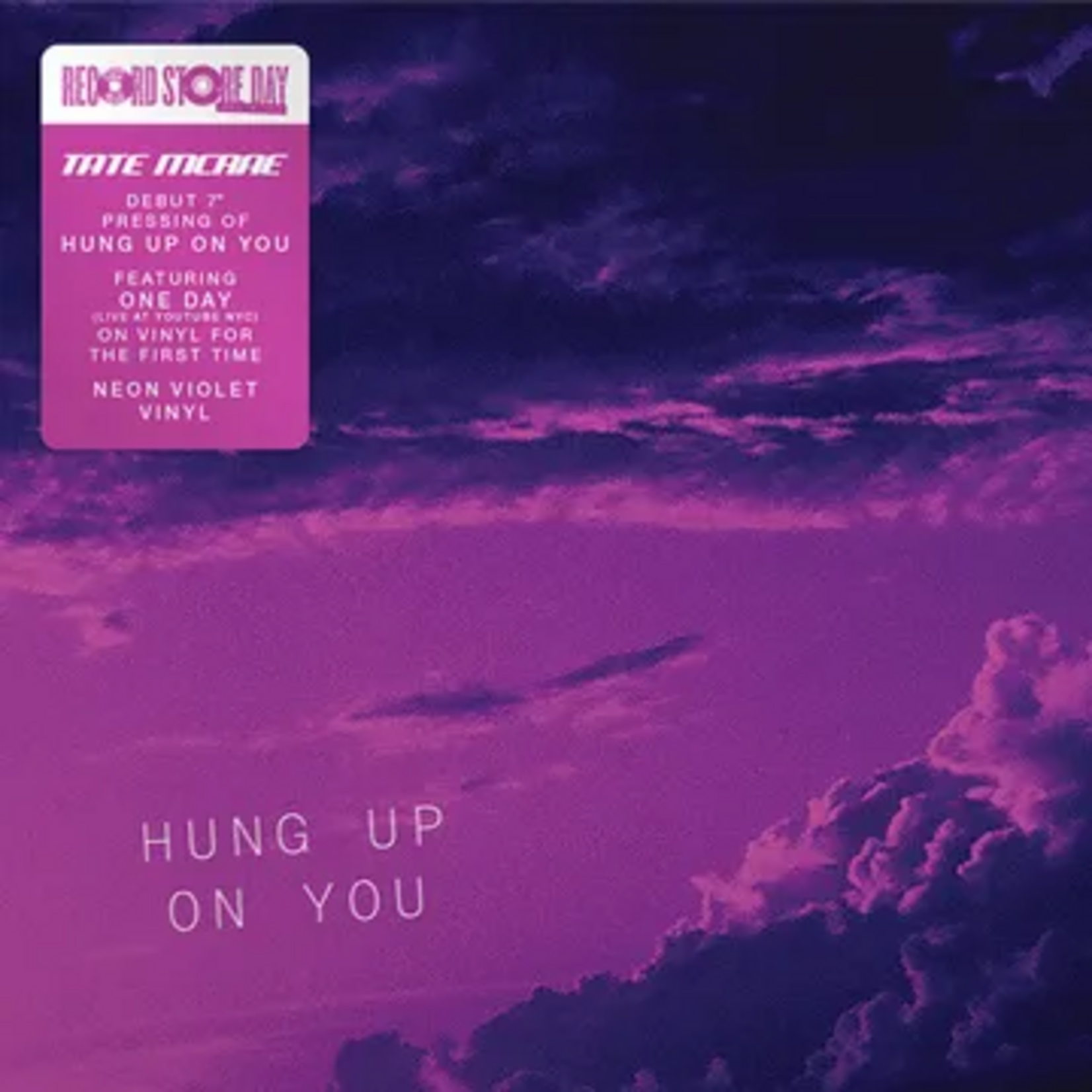 Record Store Day 2026 RSD2026 | Tate McRae - Hung Up On You / One Day: Live (7") [Neon Violet]