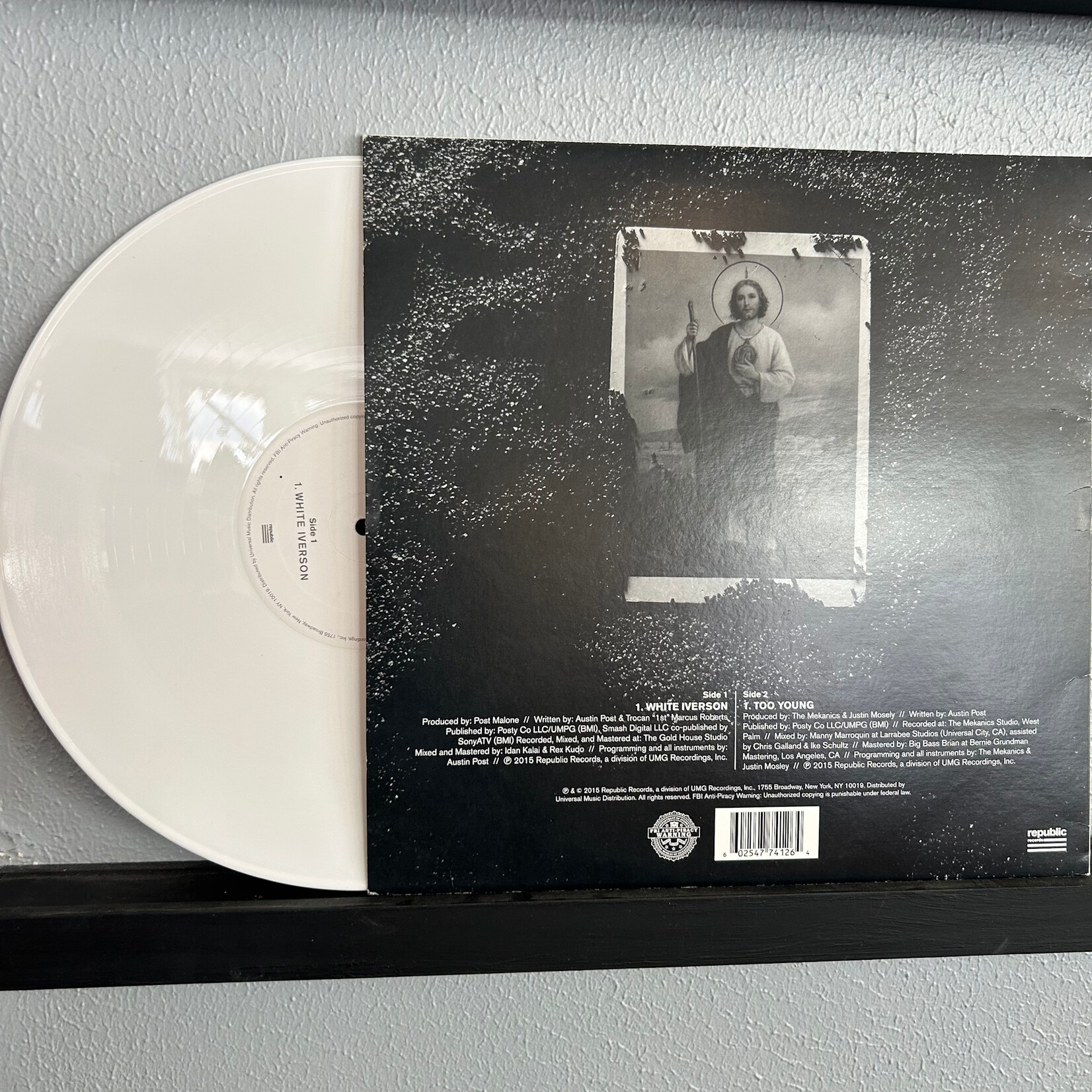 Record Store Day 2008-2025 Post Malone - White Iverson (LP) [2016 RSD] {VG+/VG}