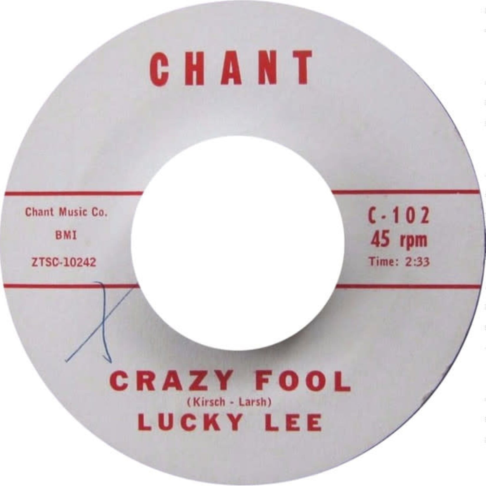 Lucky Lee ‎- Crazy Fool / I've Got A Secret (7") {G+}