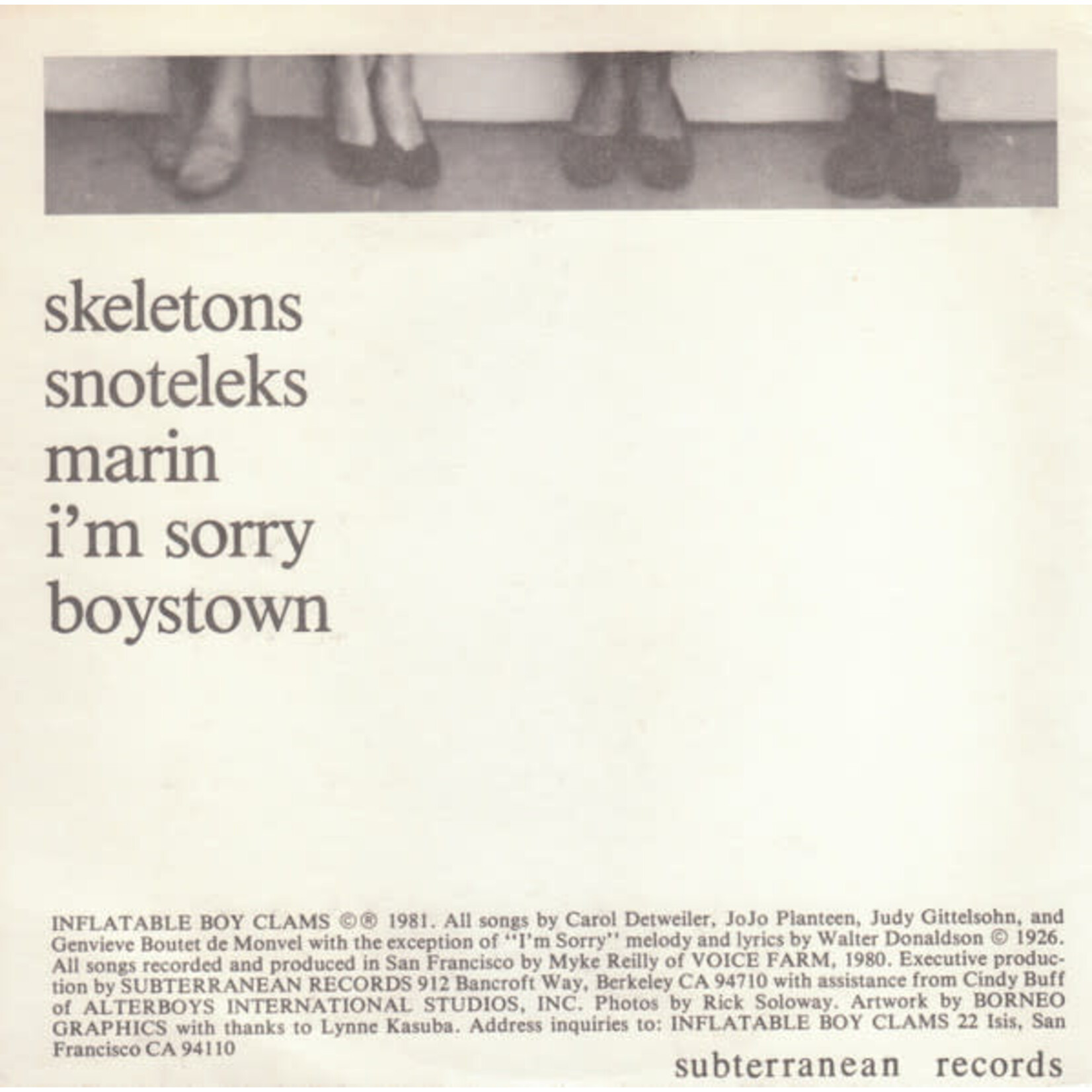 Inflatable Boy Clams - Inflatable Boy Clams (2x7") [1981] {VG/VG}