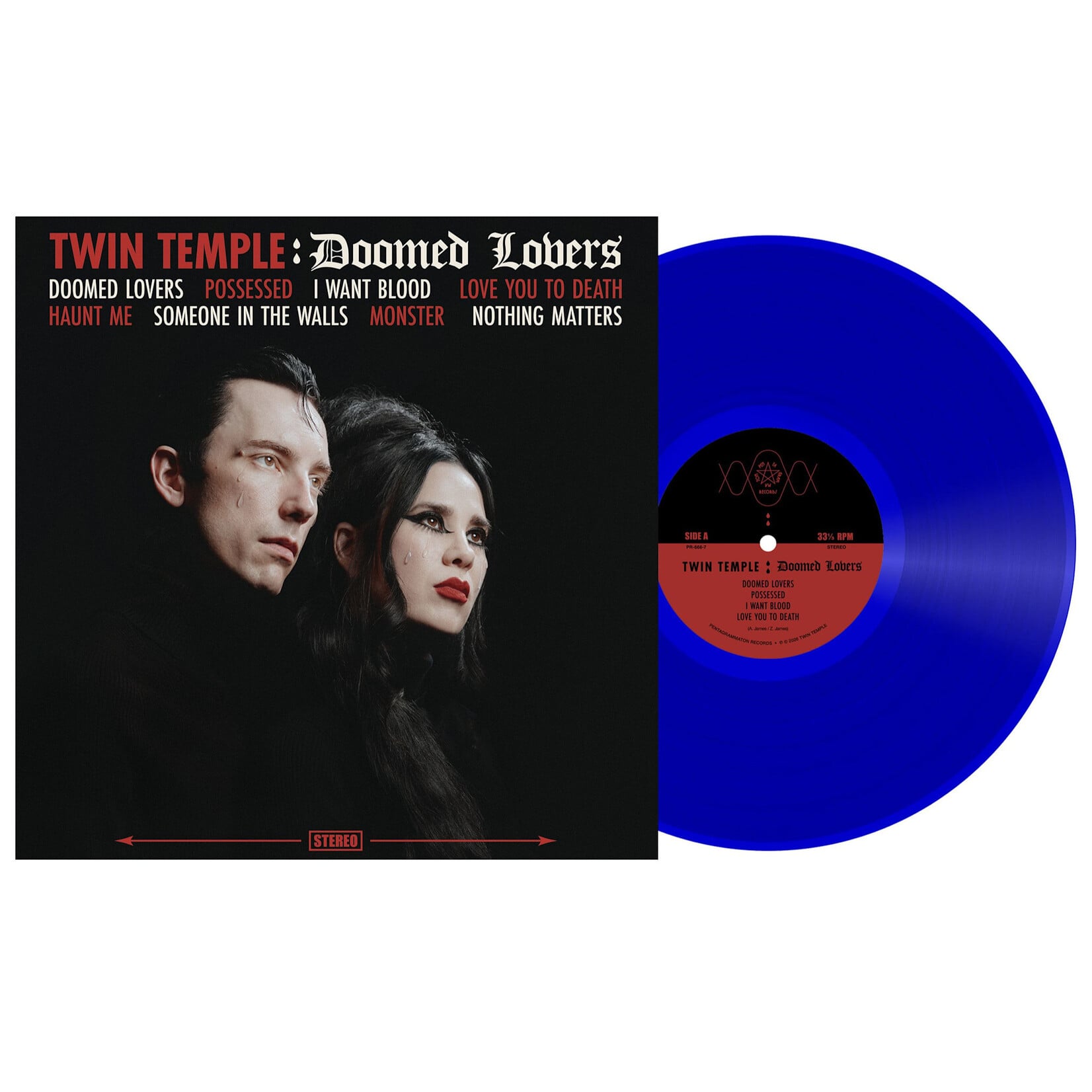 Pentagrammaton PRE-ORDER 10/23/26 | Twin Temple - Doomed Lovers (LP) [IEX Crying Blue]