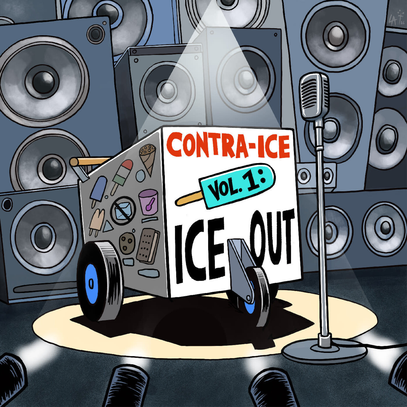 PRE-ORDER 10/02/26 | V/A - Contra-ICE Vol. 1: Ice Out (LP) [Orange/Blue]