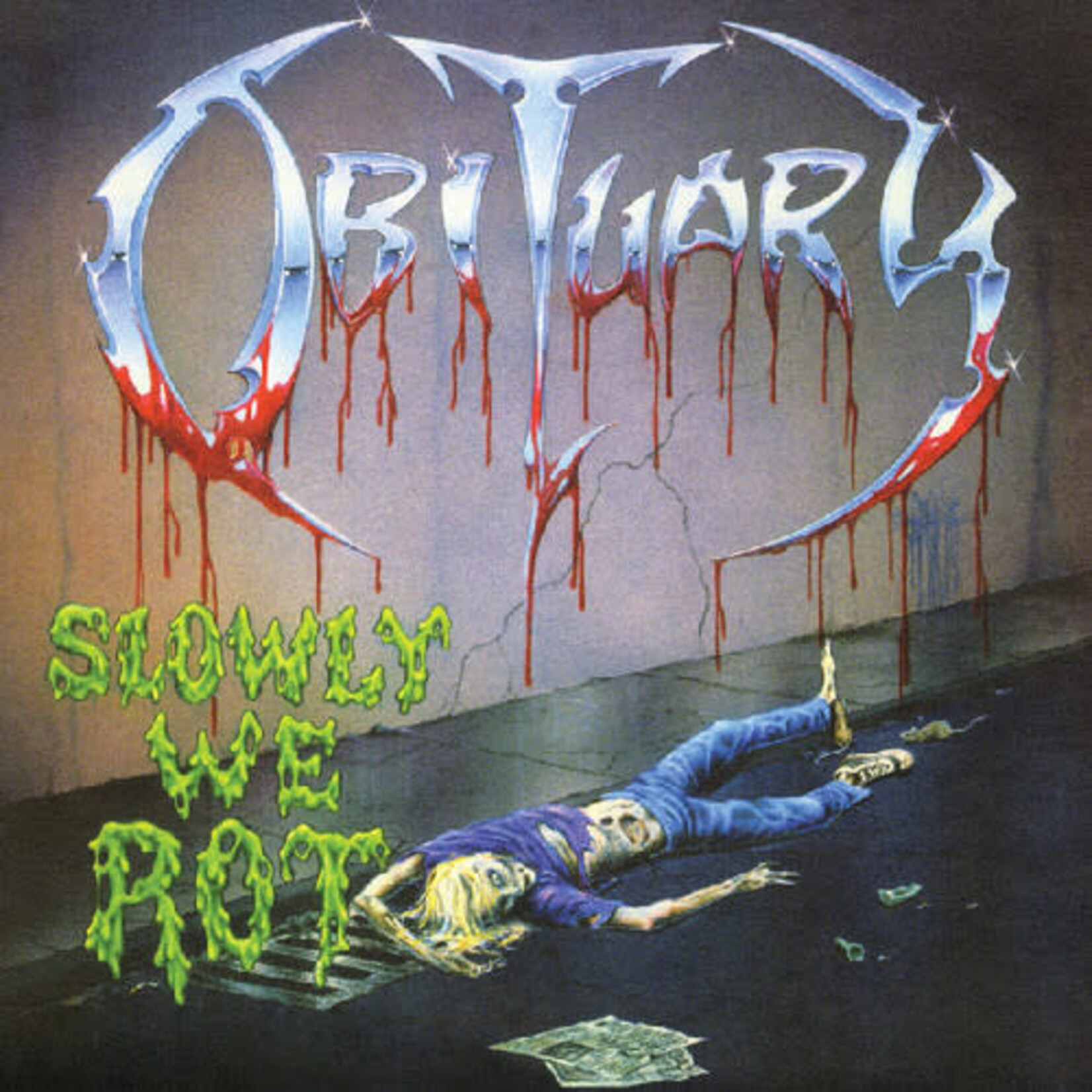 Real Gone Obituary - Slowly We Rot (LP) [Corpse Blue/Blood Splatter]