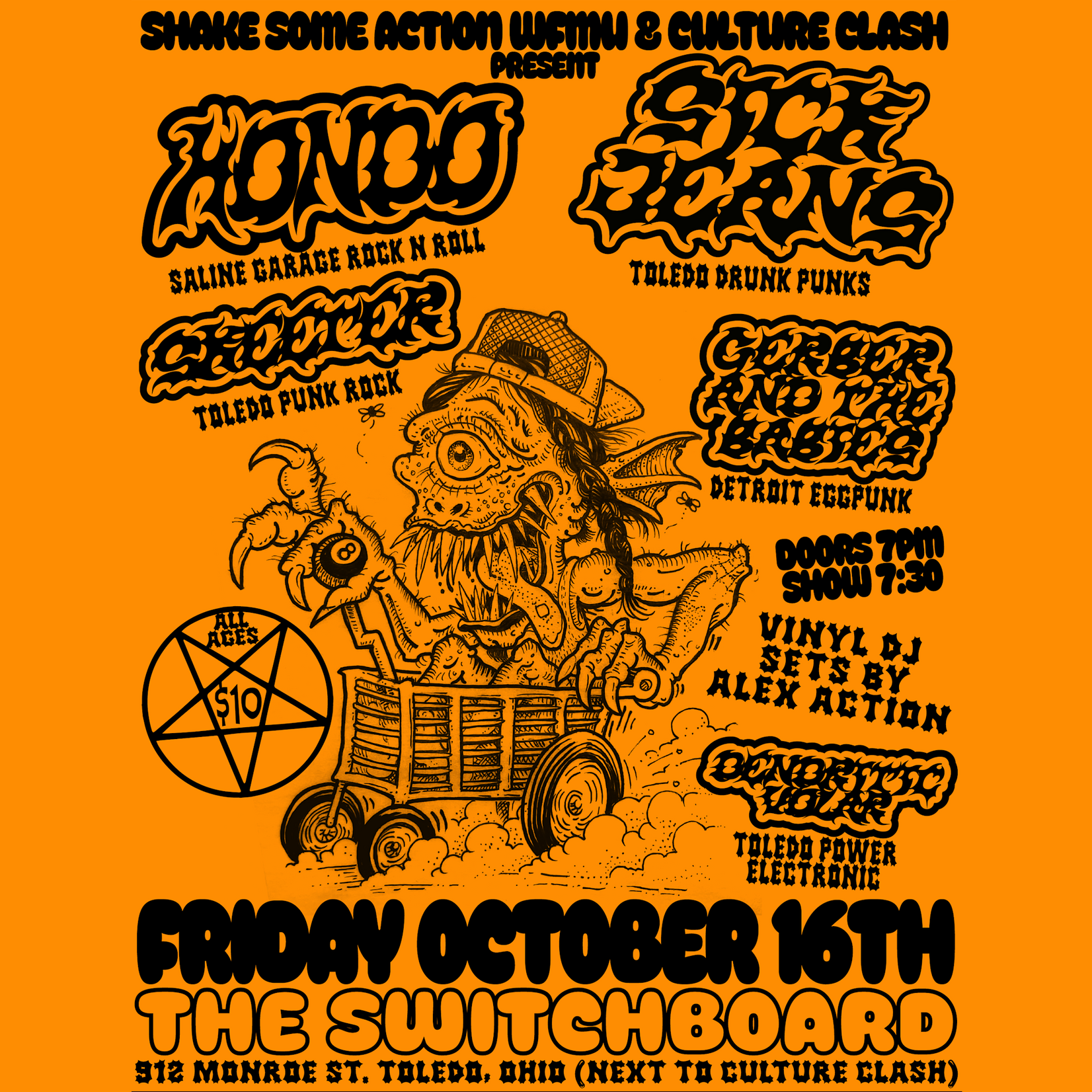 Culture Clash Exclusive ADMISSION 10/16/26 | Hondo, Sick Jeans, Skeeter, Gerber and the Babies, Dendritic Volar, DJ Alex Action