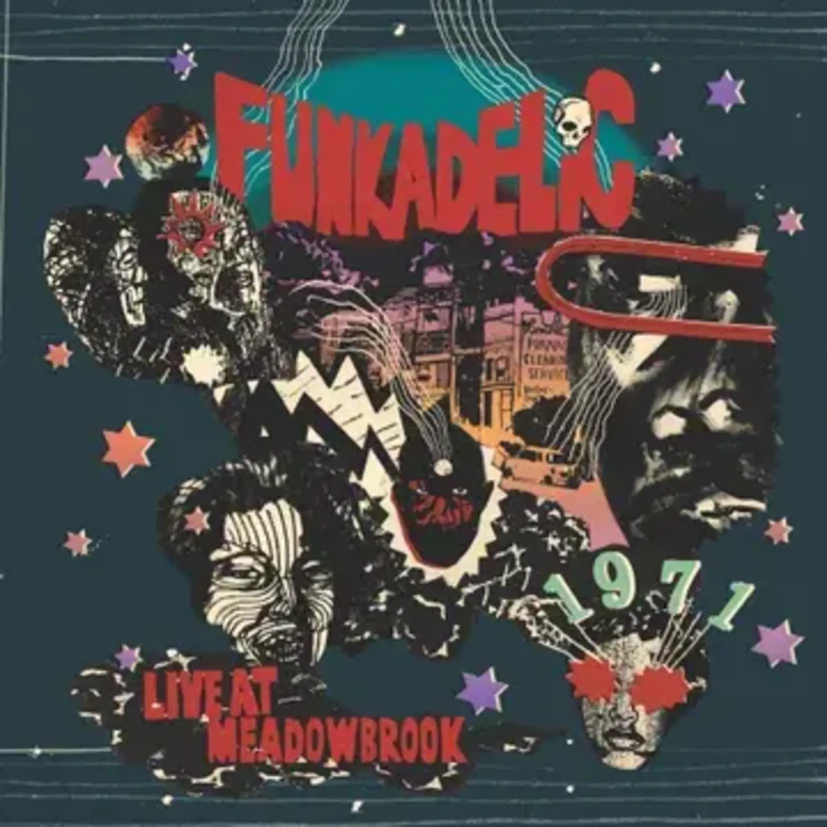 RSD Black Friday RSDBF26 | Funkadelic - Live At Meadowbrook 1971 (2LP) [Cosmic Teal & Atomic Red]