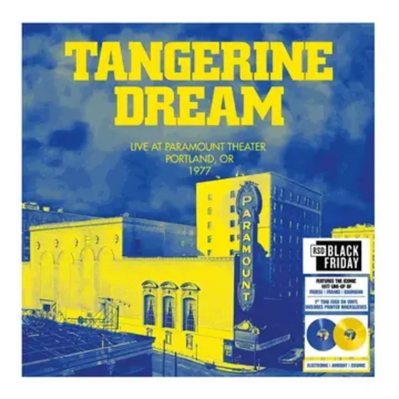 RSD Black Friday RSDBF26 | Tangerine Dream - Live At Paramount Theatre: Portland, OR '77 (2LP) [Blue/Yellow]