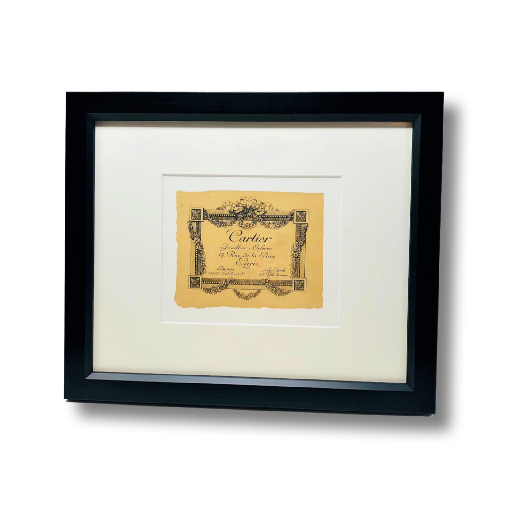 FURST BROTHERS CARTIER FRAMED PRINT INVITE