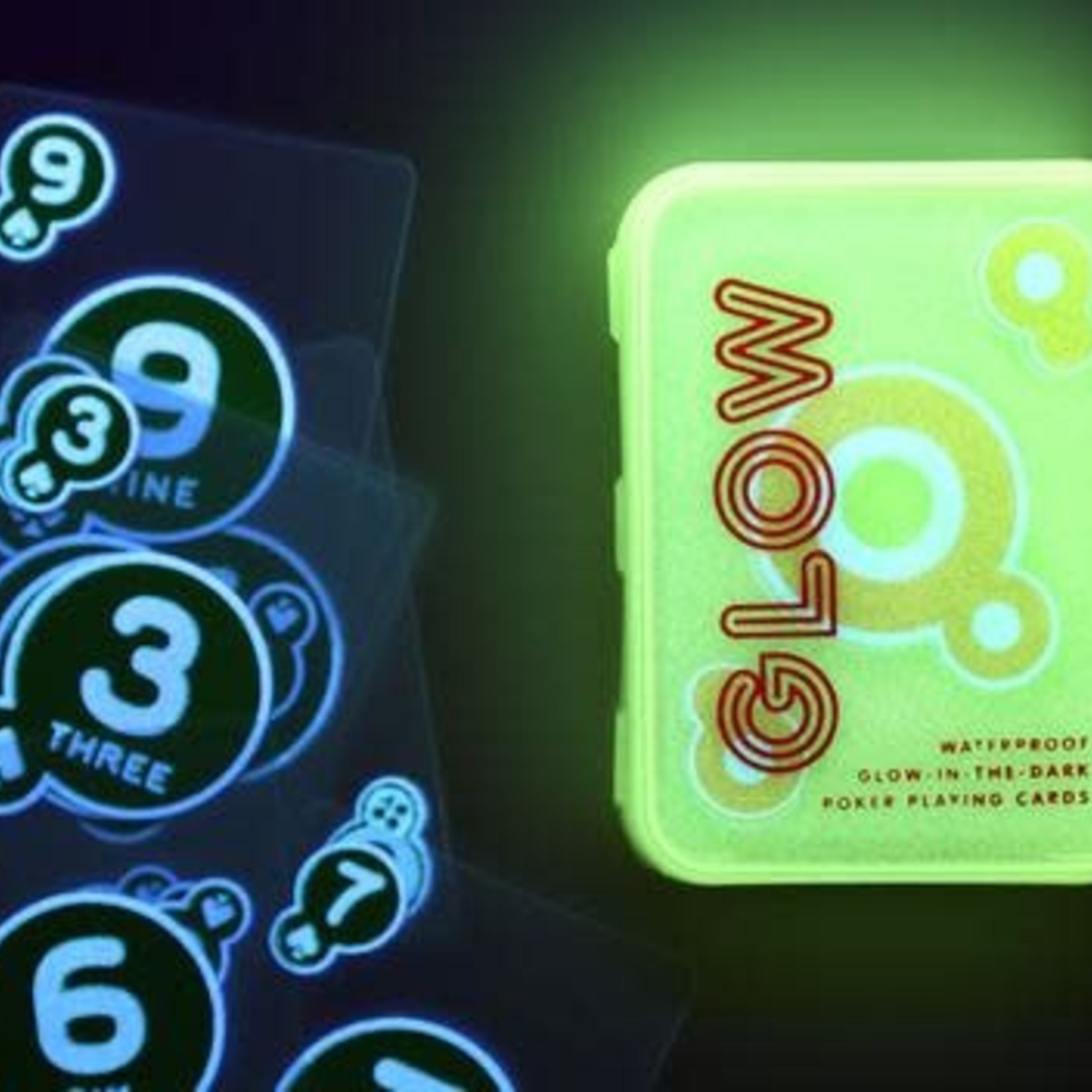 KIKKERLAND DESIGN GLOW-IN-THE- DARK PLAYING CARDS