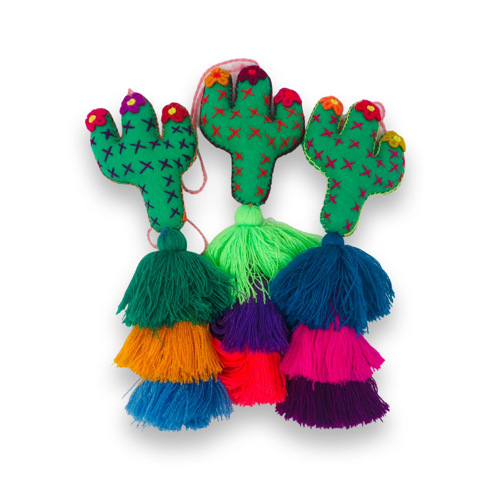 MANOS CON ARTE POMPON CACTUS WITH TASSEL