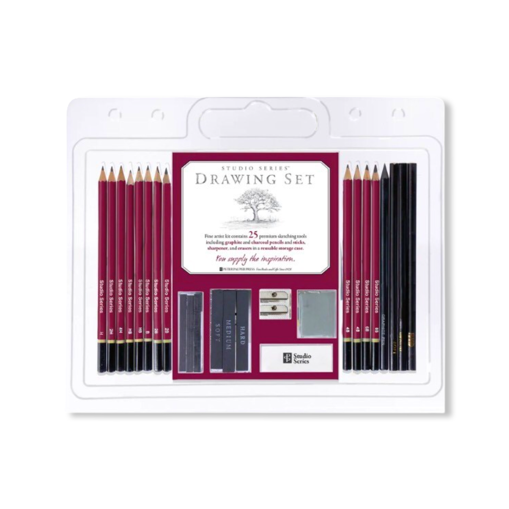 FAIRE (PETER PAUPER PRESS) STUDIO SERIES 26 PIECE SKETCH & DRAWING PENCIL SET