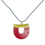 JOVANA MORRISON MOON CRESENT GLASS PENDANT RED