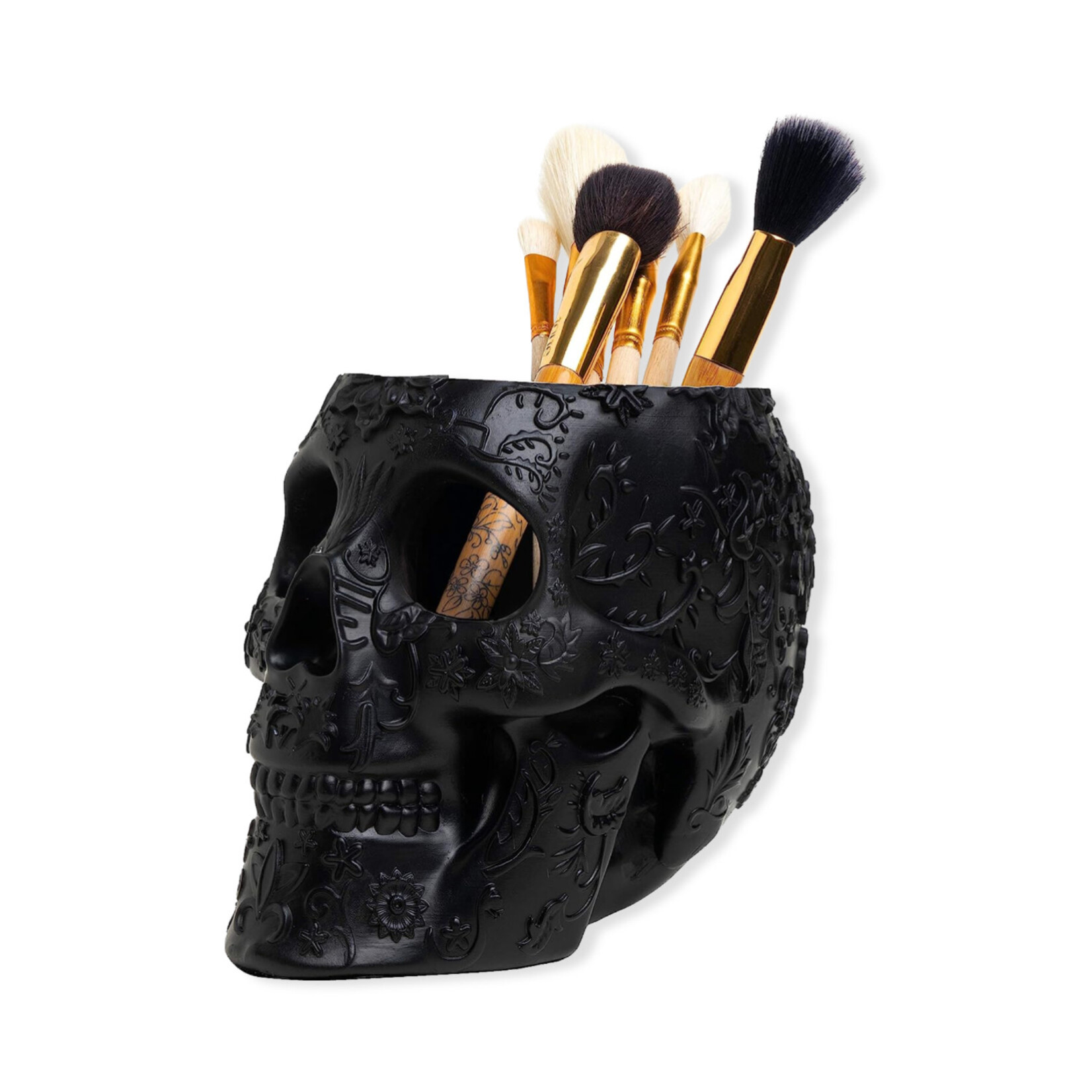 FAIRE (THE WINE SAVANT) SKULL MAKEUP BRUSH HOLDER