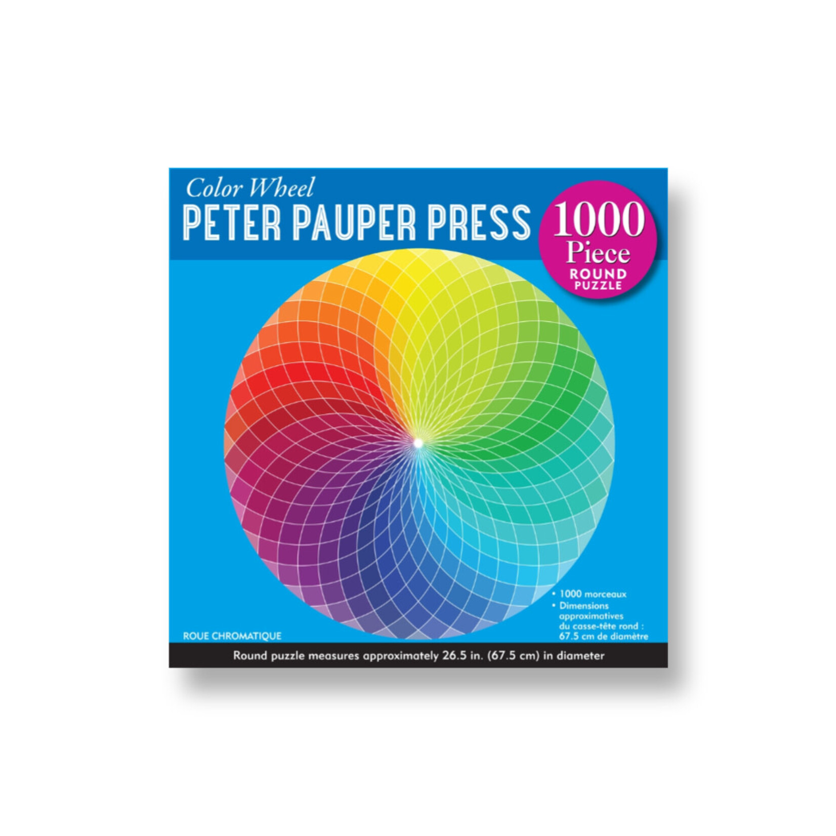 FAIRE (PETER PAUPER PRESS) COLOR WHEEL 1000 PIECE ROUND JIGSAW PUZZLE