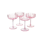 FAIRE (THE WINE SAVANT) ELEGANT FLOWER CHAMPAGNE & COCKTAIL COUPES SET OF 4