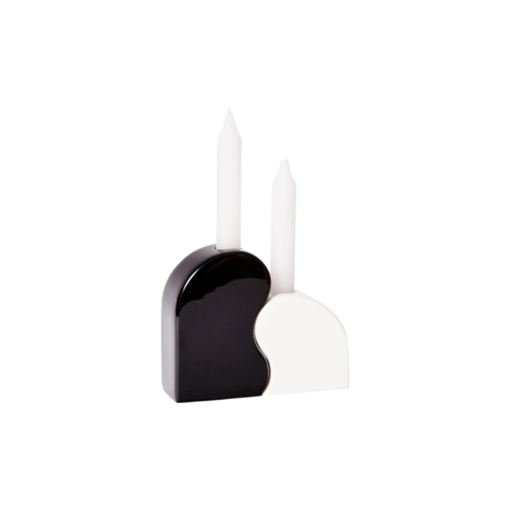 AREAWARE SEYMOUR CANDLE HOLDER BLK/WHITE