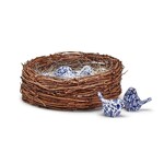 CHINOISERIE BLUE ROBIN DECORATIVE BIRD