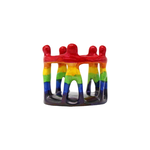RAINBOW CIRCLE OF FRIENDS PAINTED SCULPTURE