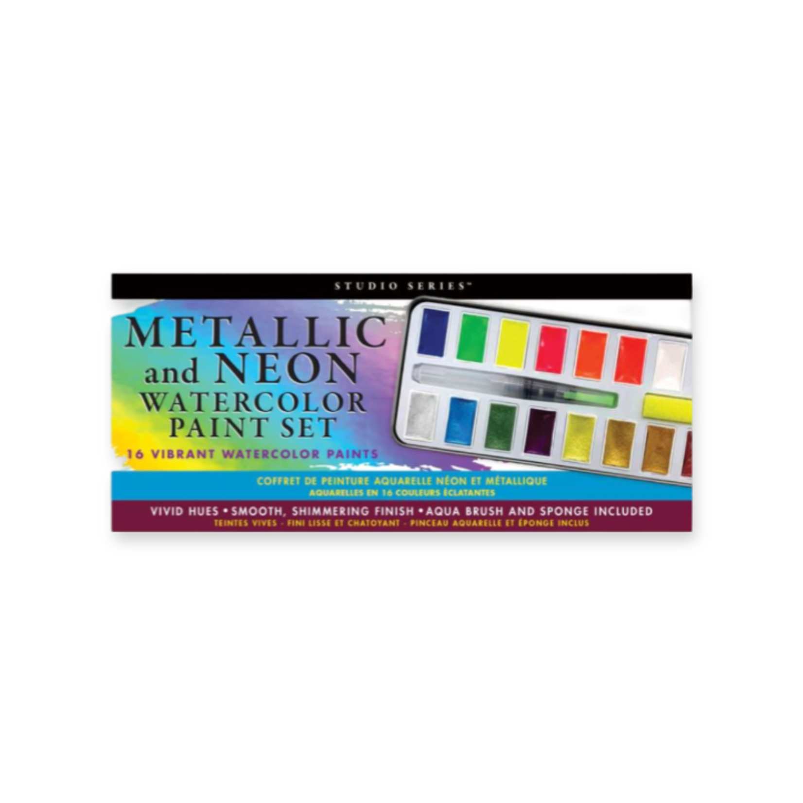STUDIO SERIES METALLIC & NEON WATERCOLOR PAINT SET