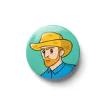 FAIRE (TODAY IS ART DAY) BUTTON VAN GOGH SELFPORTRAIT