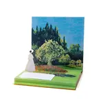 FAIRE (TODAY IS ART DAY) WOMAN IN THE GARDEN MONET POPUP CARD