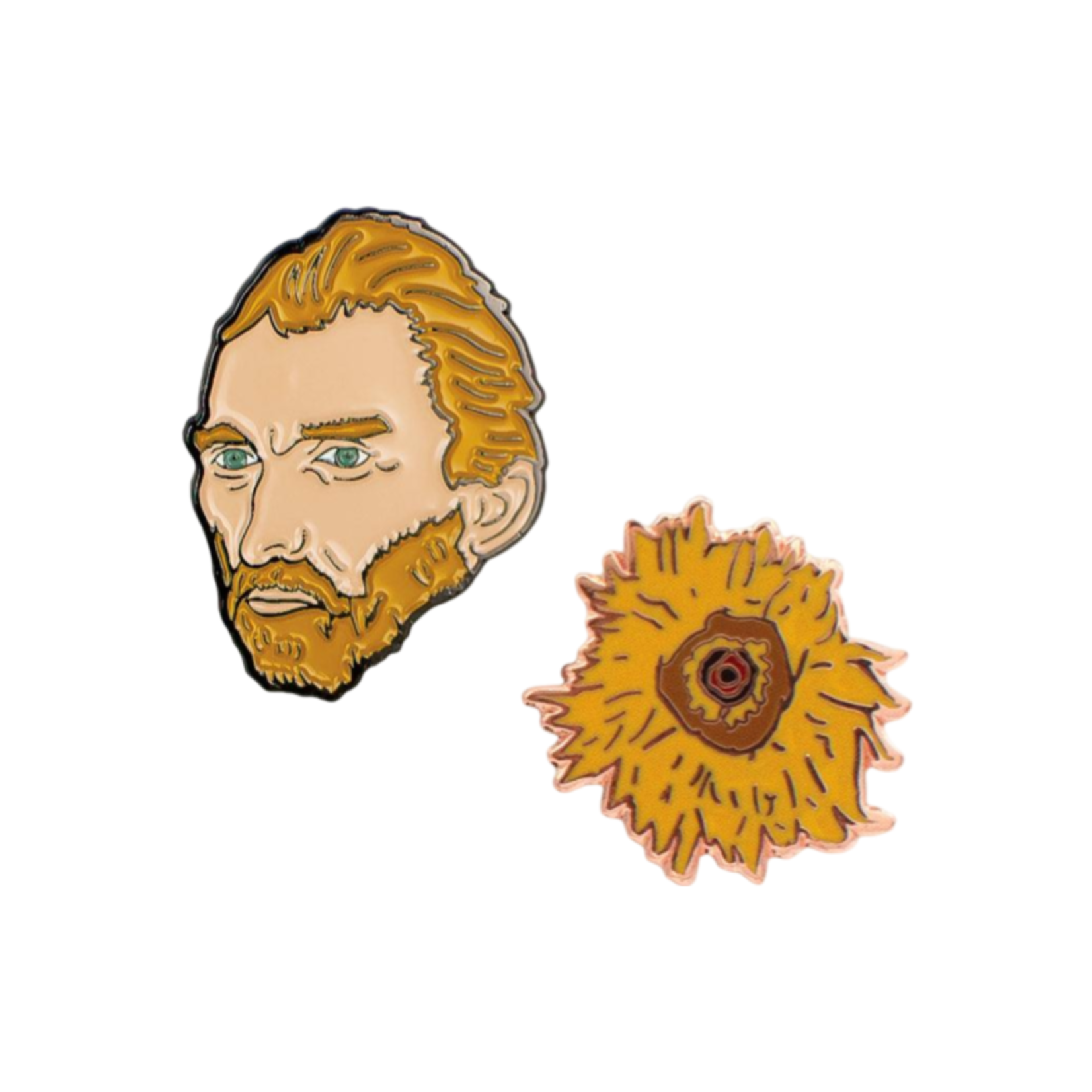 UNEMPLOYED PHILOSOPHERS GUILD VAN GOGH AND SUNFLOWER PINS