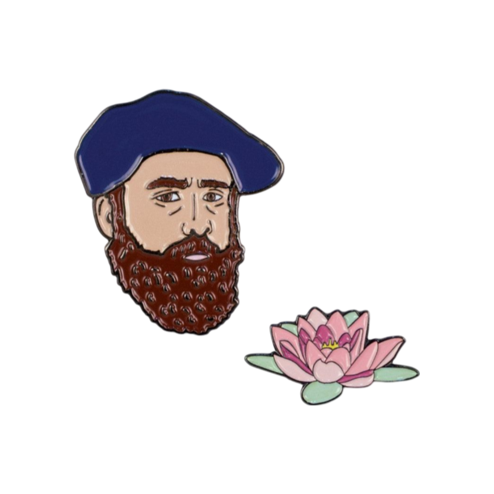 UNEMPLOYED PHILOSOPHERS GUILD MONET AND WATER LILY PIN SET