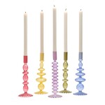 TWOS COMPANY HAND BLOWN GLASS CANDLEHOLDERS